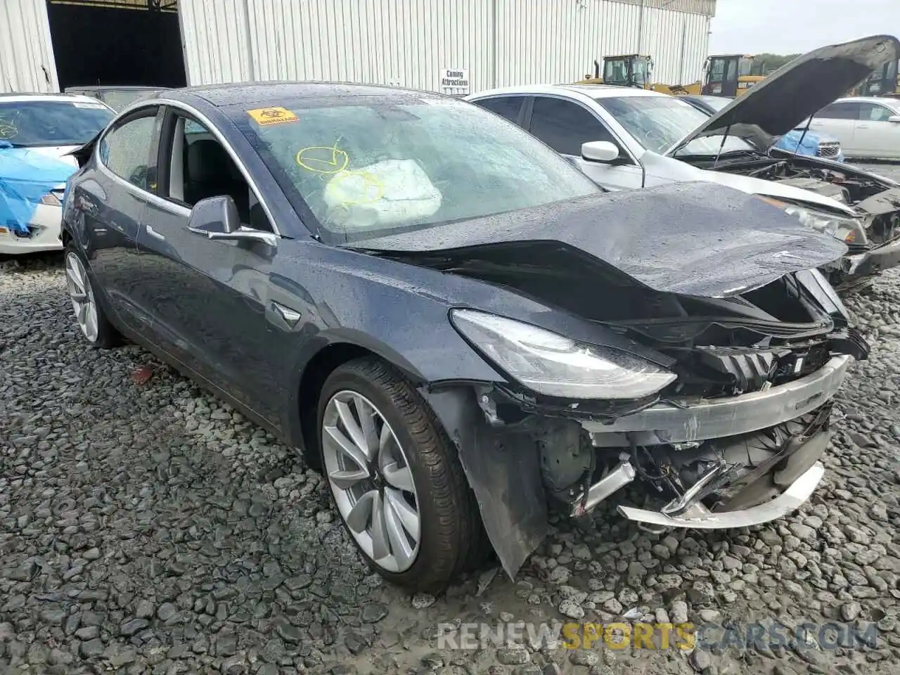 1 Photograph of a damaged car 5YJ3E1EBXKF389099 TESLA MODEL 3 2019