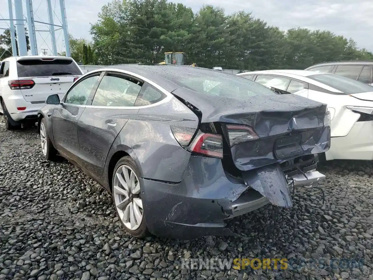 3 Photograph of a damaged car 5YJ3E1EBXKF389099 TESLA MODEL 3 2019