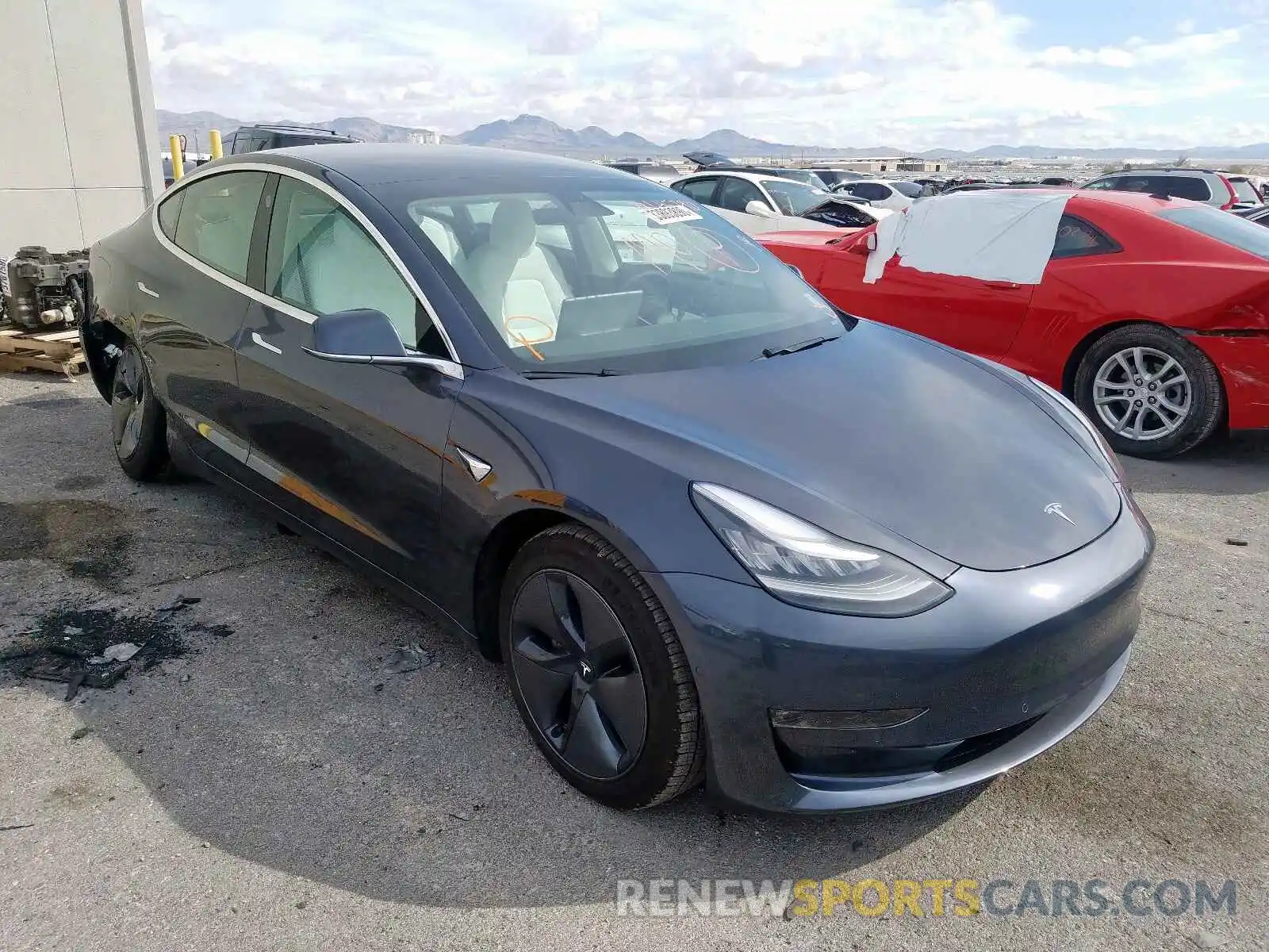 1 Photograph of a damaged car 5YJ3E1EBXKF390799 TESLA MODEL 3 2019