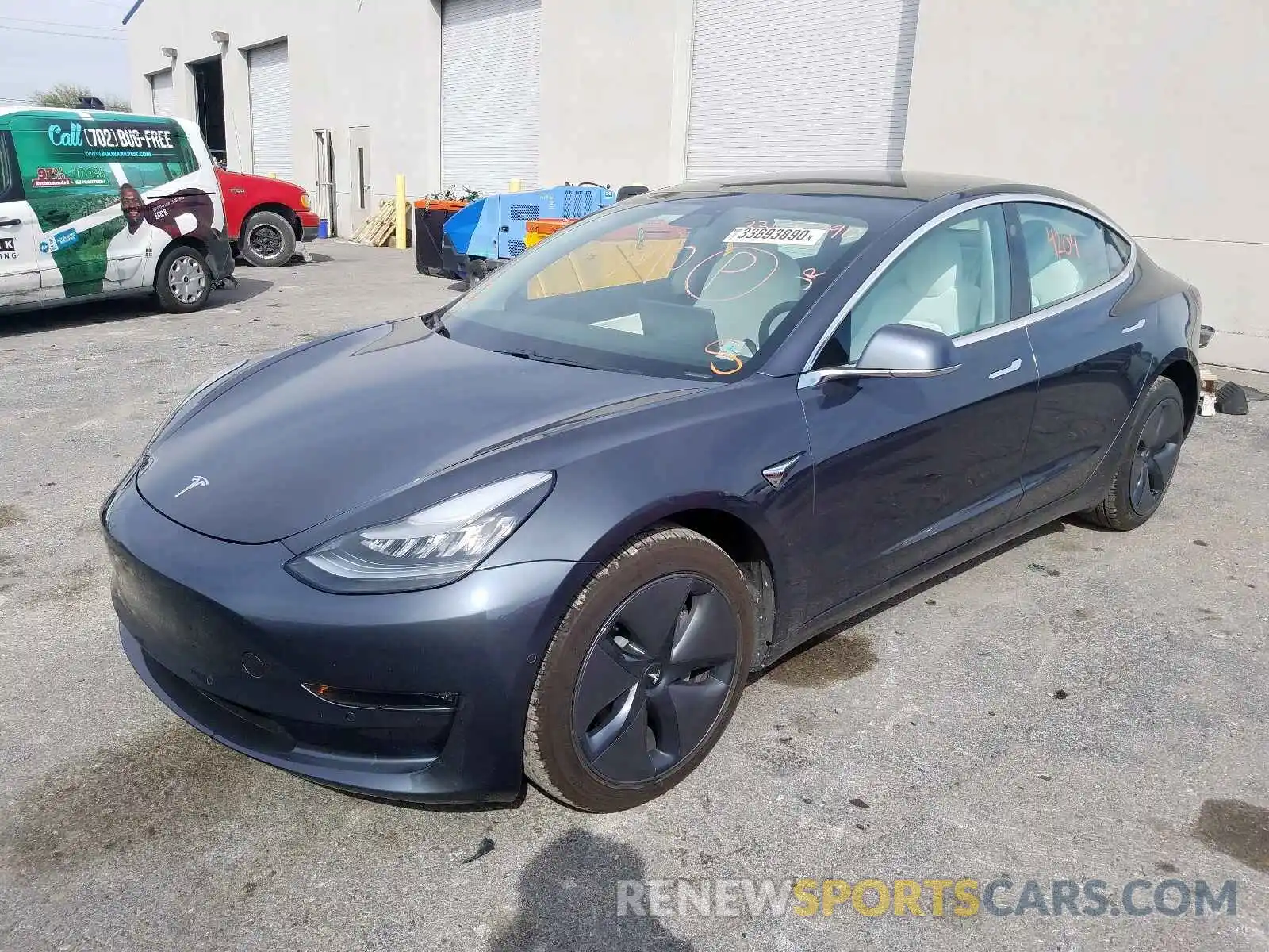 2 Photograph of a damaged car 5YJ3E1EBXKF390799 TESLA MODEL 3 2019