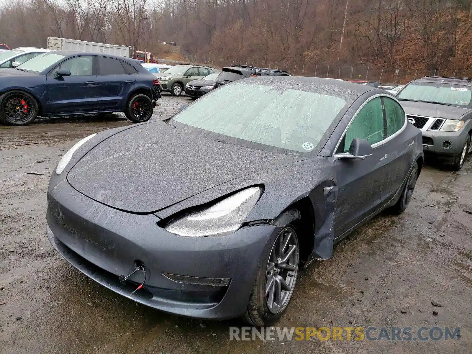 2 Photograph of a damaged car 5YJ3E1EBXKF390818 TESLA MODEL 3 2019