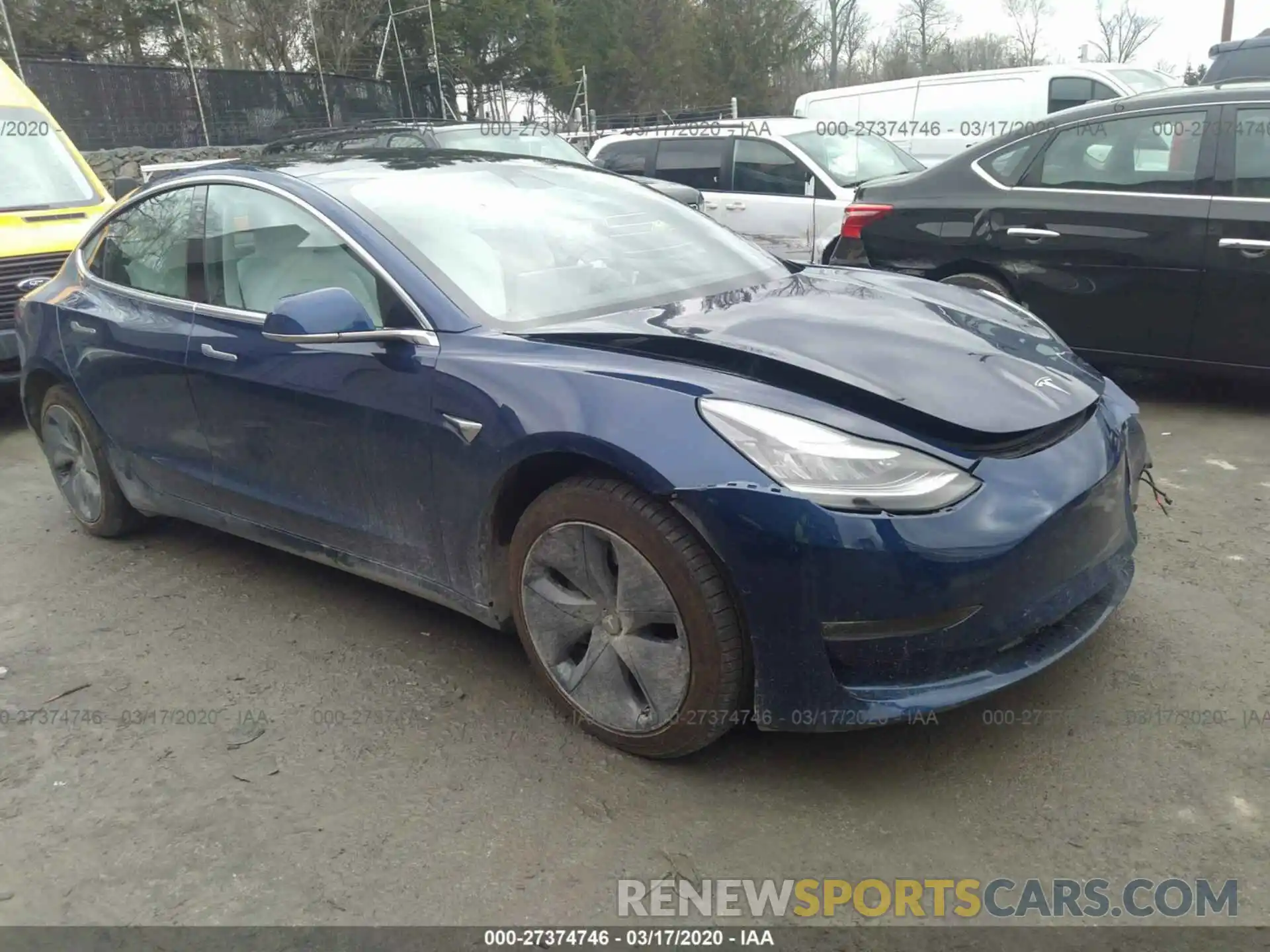 1 Photograph of a damaged car 5YJ3E1EBXKF391001 TESLA MODEL 3 2019