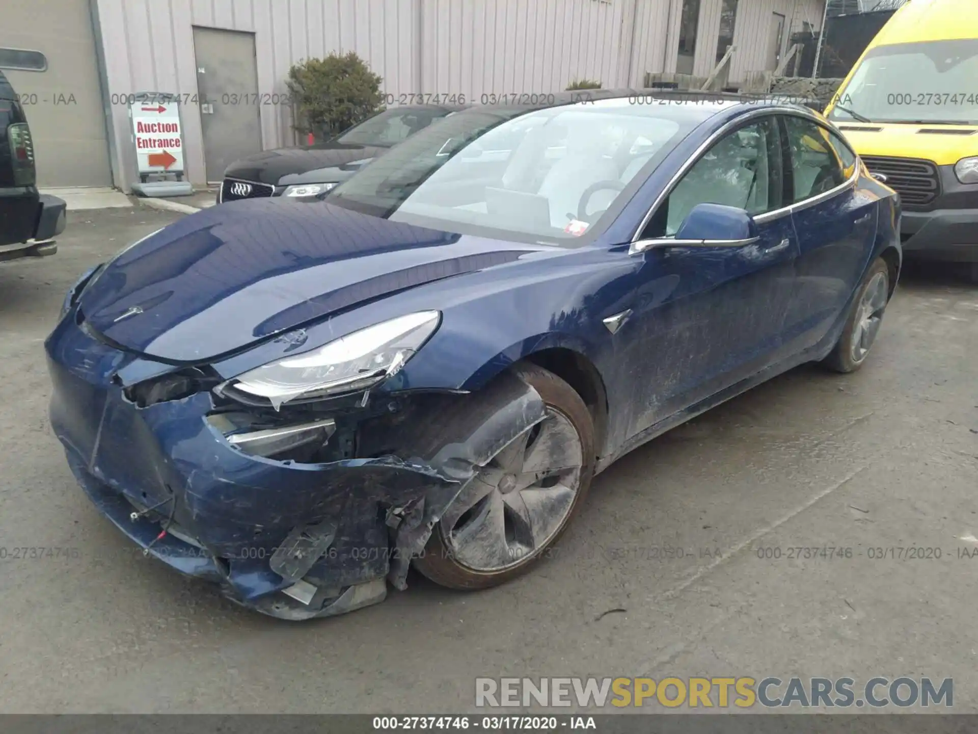 2 Фотография поврежденного автомобиля 5YJ3E1EBXKF391001 TESLA MODEL 3 2019