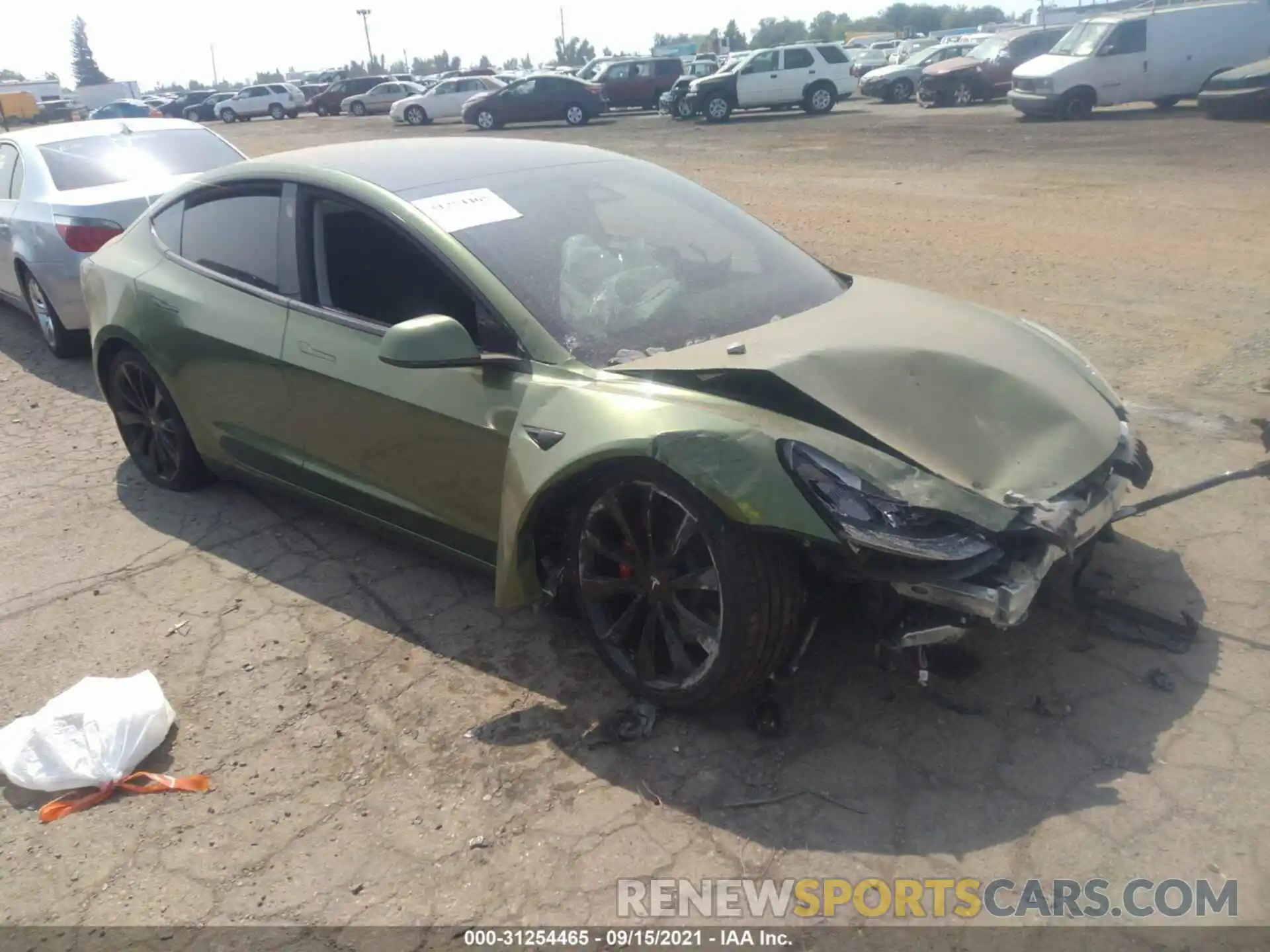 1 Photograph of a damaged car 5YJ3E1EBXKF392634 TESLA MODEL 3 2019