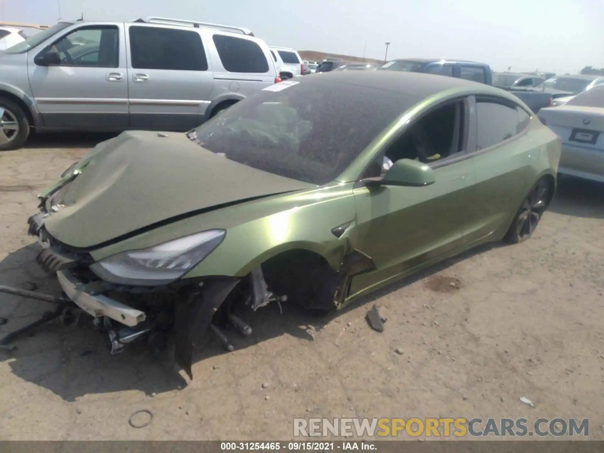 2 Photograph of a damaged car 5YJ3E1EBXKF392634 TESLA MODEL 3 2019