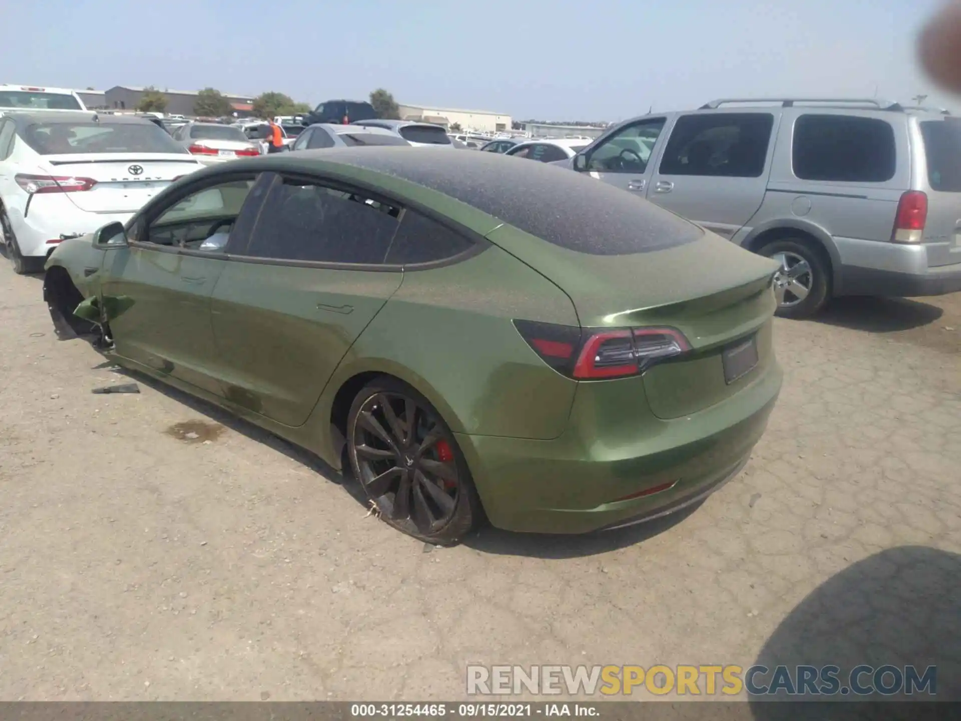 3 Photograph of a damaged car 5YJ3E1EBXKF392634 TESLA MODEL 3 2019