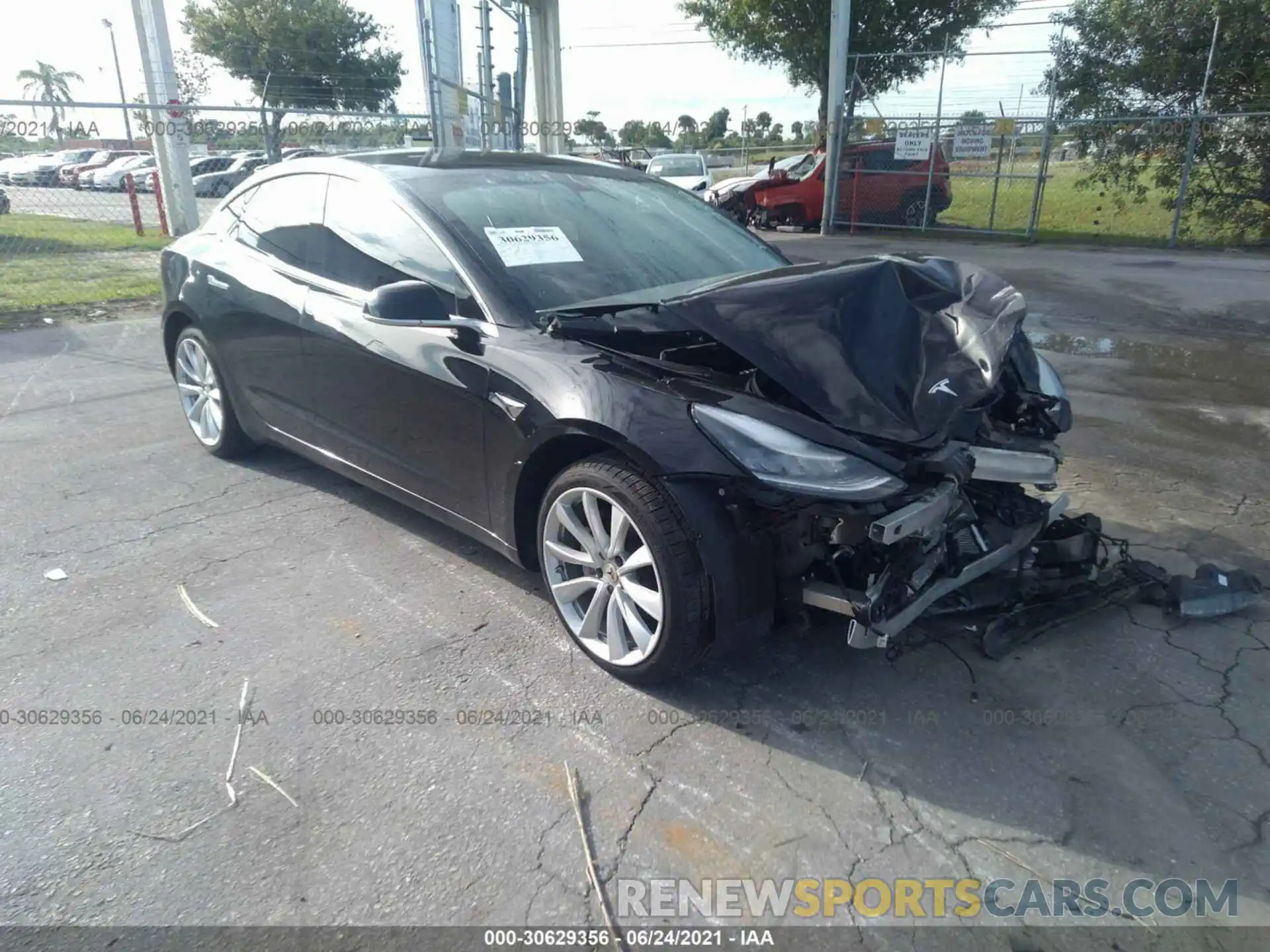 1 Photograph of a damaged car 5YJ3E1EBXKF406516 TESLA MODEL 3 2019