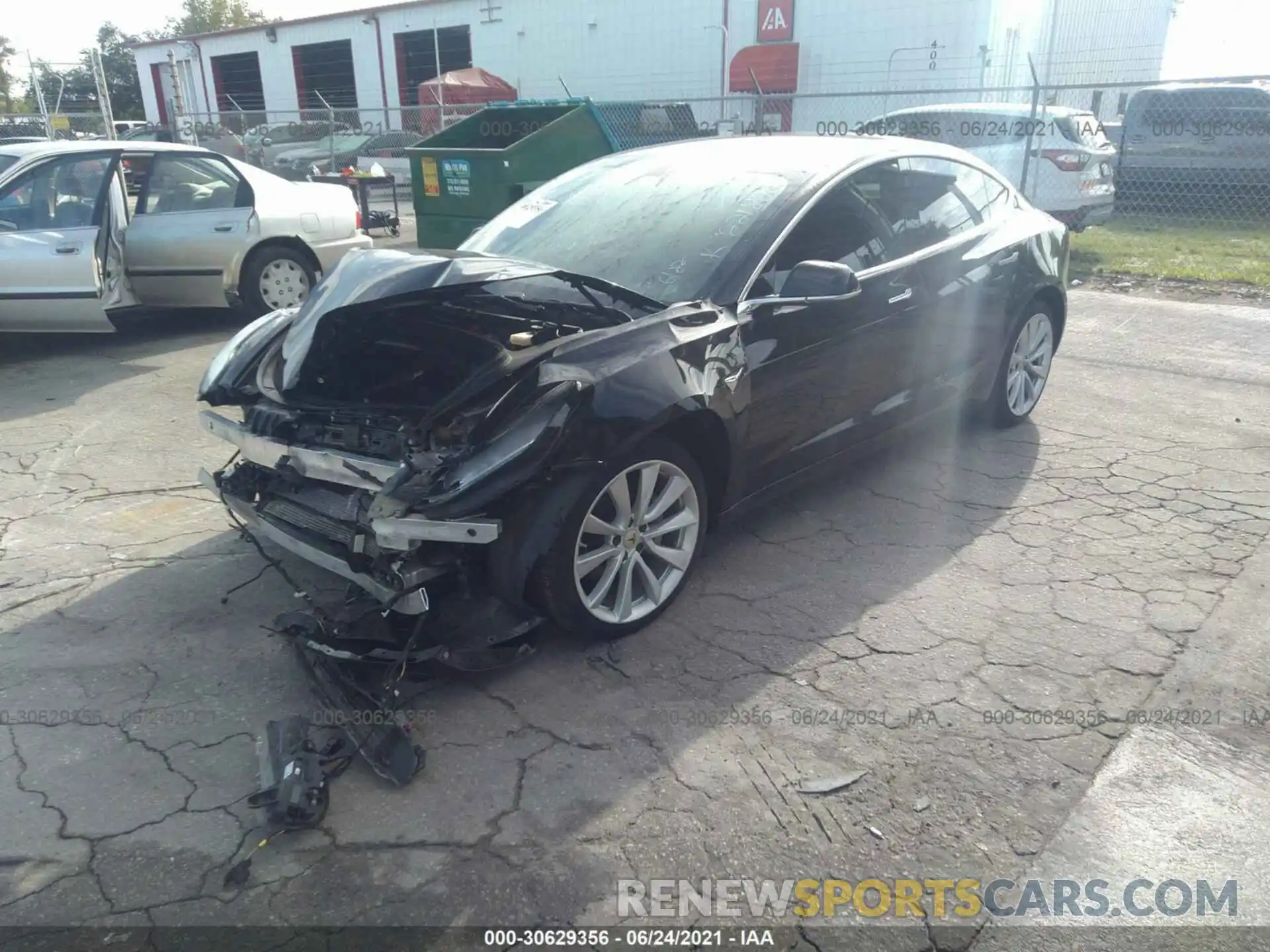 2 Photograph of a damaged car 5YJ3E1EBXKF406516 TESLA MODEL 3 2019