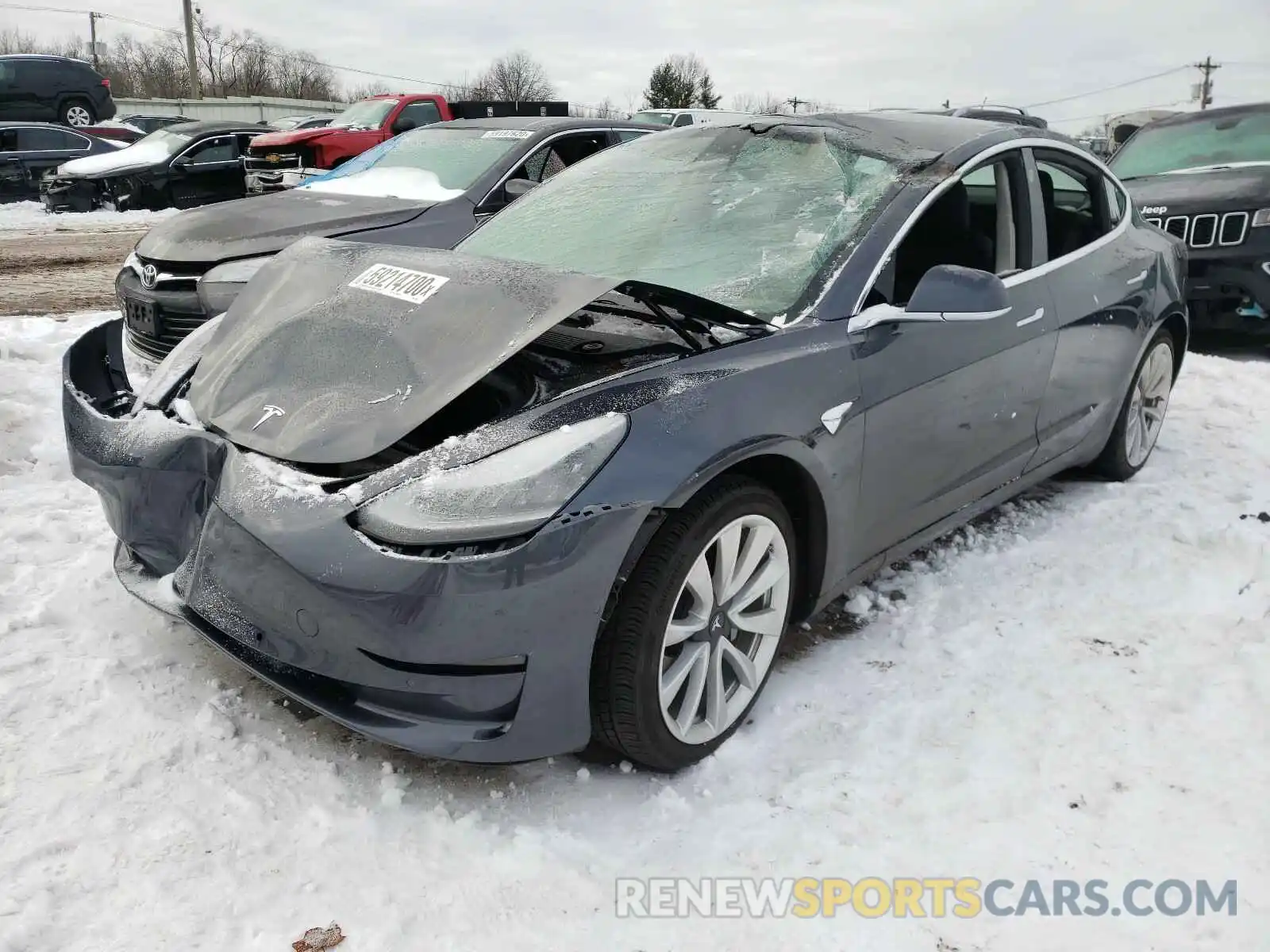 2 Photograph of a damaged car 5YJ3E1EBXKF408508 TESLA MODEL 3 2019