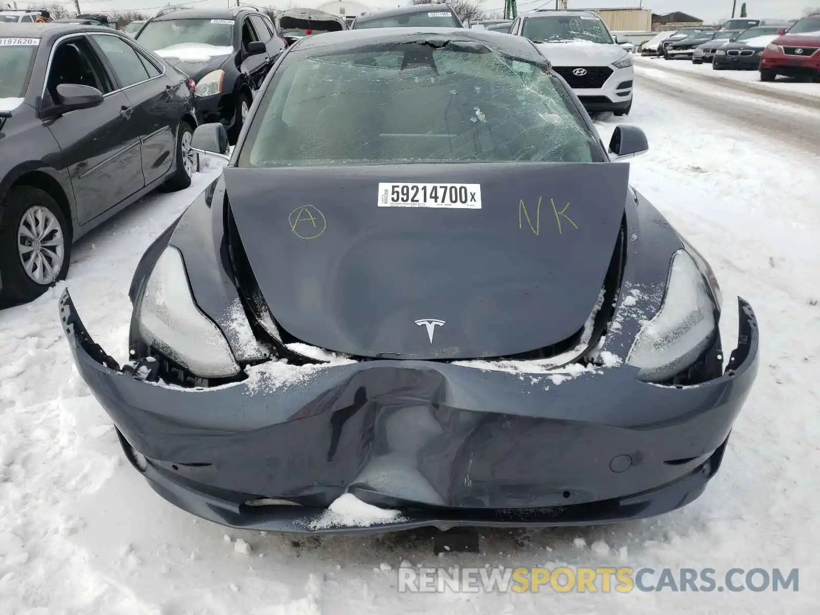 9 Фотография поврежденного автомобиля 5YJ3E1EBXKF408508 TESLA MODEL 3 2019