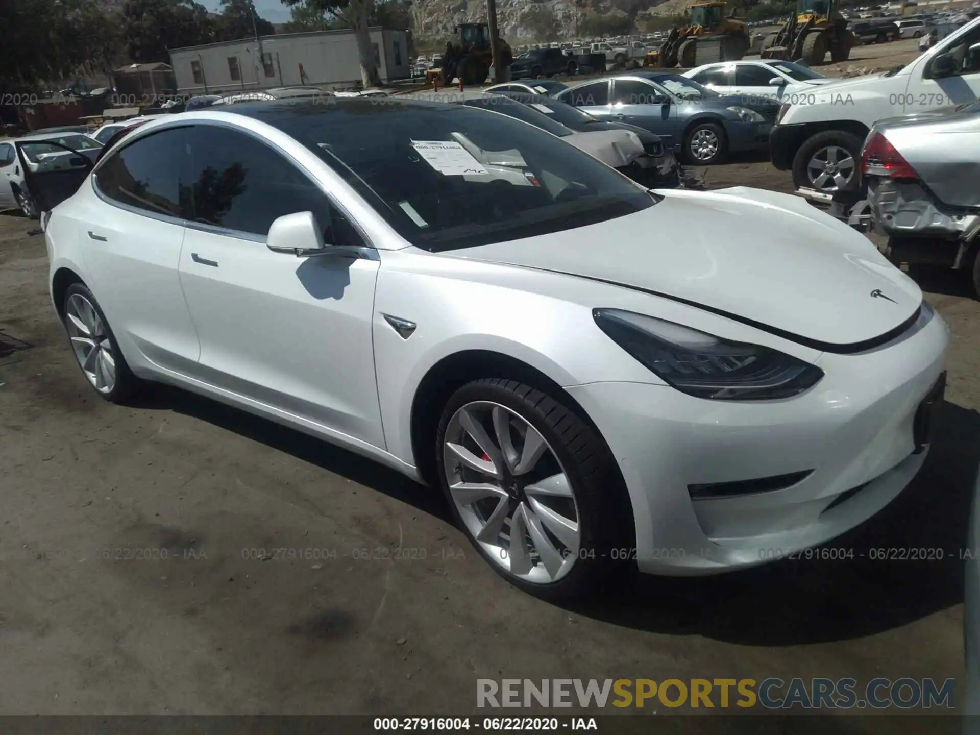 1 Photograph of a damaged car 5YJ3E1EBXKF413658 TESLA MODEL 3 2019