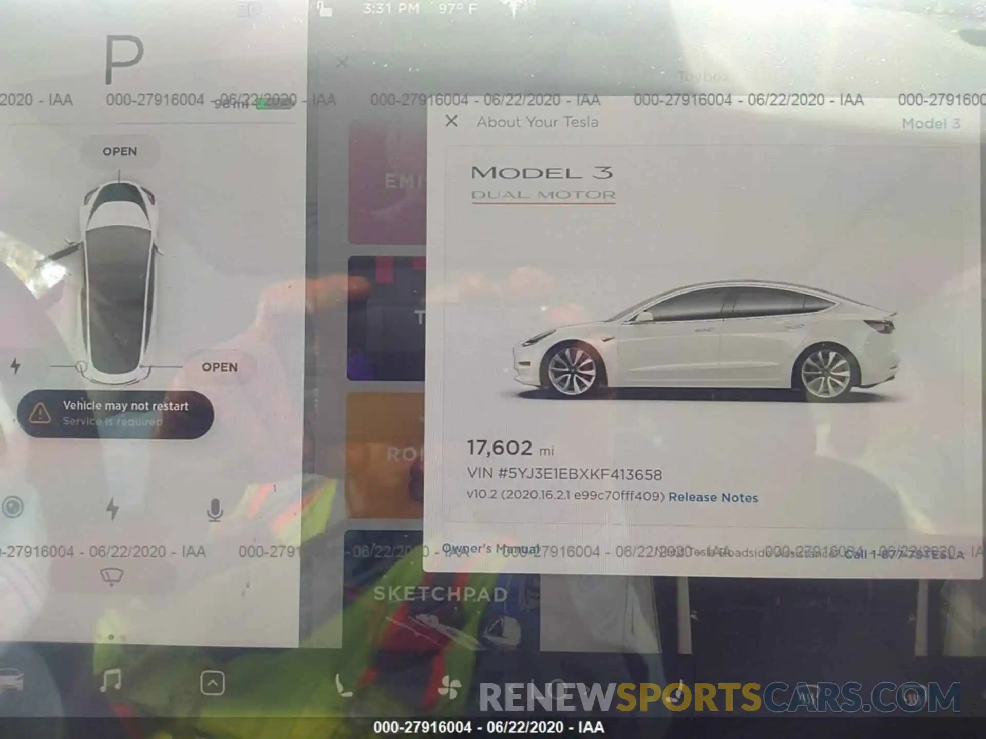 7 Photograph of a damaged car 5YJ3E1EBXKF413658 TESLA MODEL 3 2019