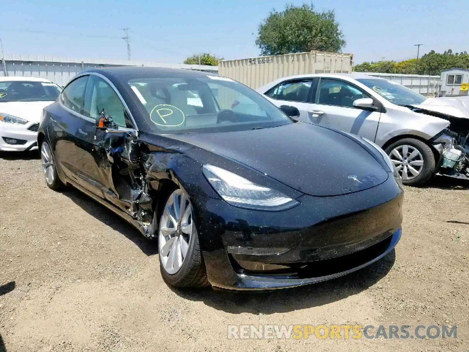 1 Photograph of a damaged car 5YJ3E1EBXKF421890 TESLA MODEL 3 2019