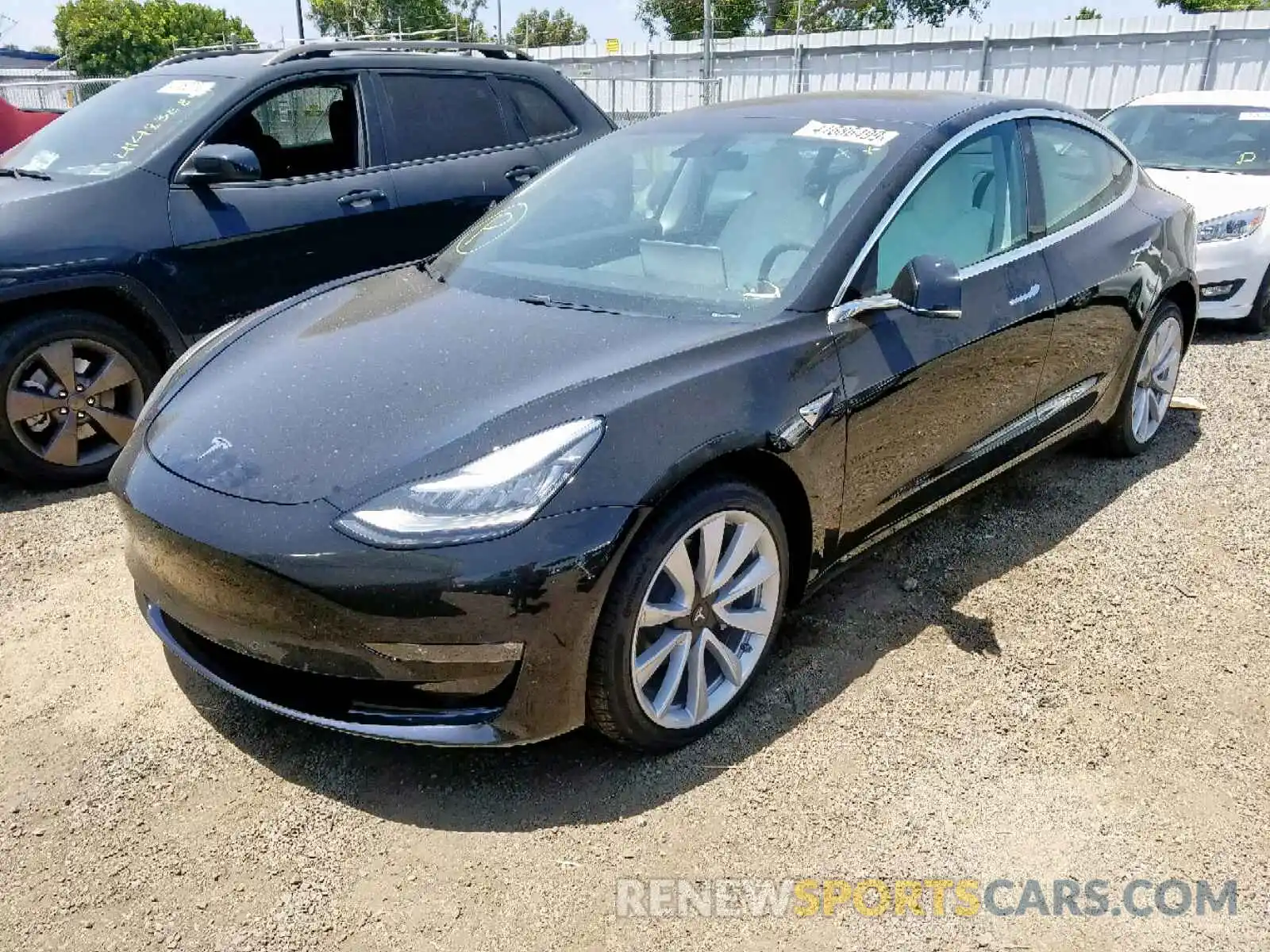 2 Photograph of a damaged car 5YJ3E1EBXKF421890 TESLA MODEL 3 2019