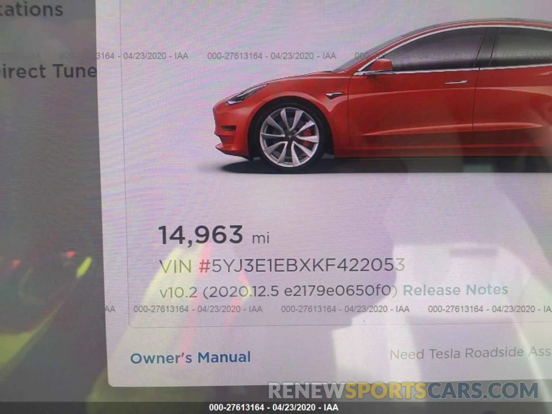 7 Photograph of a damaged car 5YJ3E1EBXKF422053 TESLA MODEL 3 2019