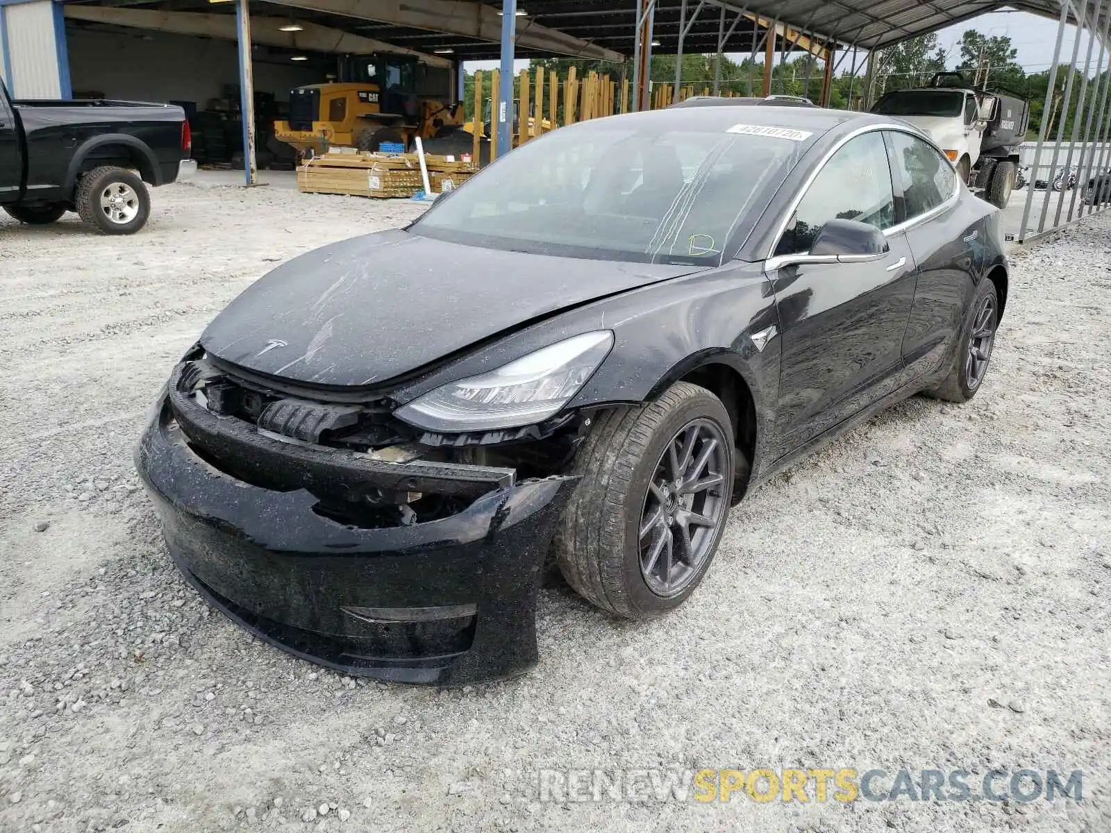 2 Photograph of a damaged car 5YJ3E1EBXKF432243 TESLA MODEL 3 2019