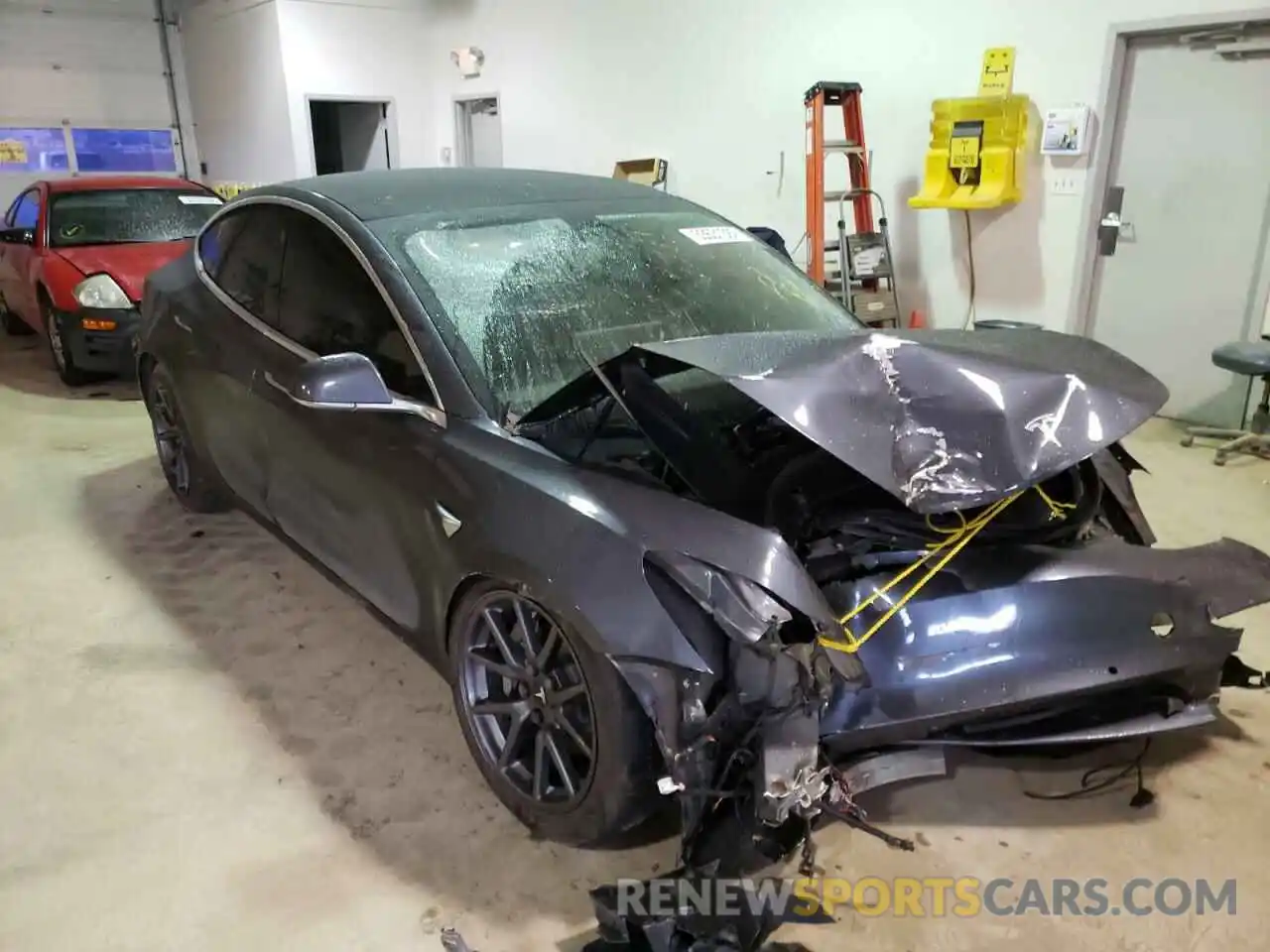 1 Photograph of a damaged car 5YJ3E1EBXKF432727 TESLA MODEL 3 2019