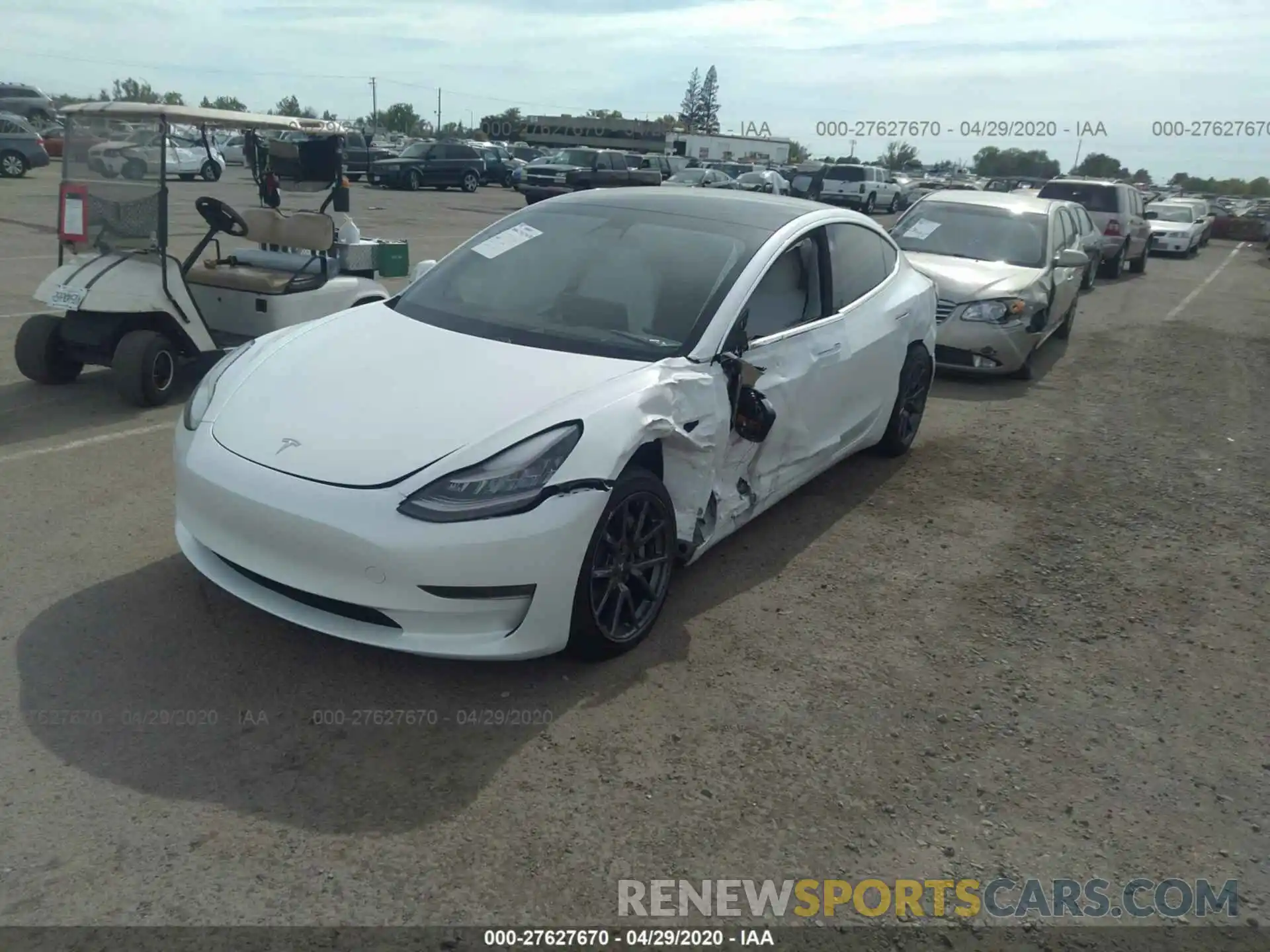 2 Photograph of a damaged car 5YJ3E1EBXKF434199 TESLA MODEL 3 2019