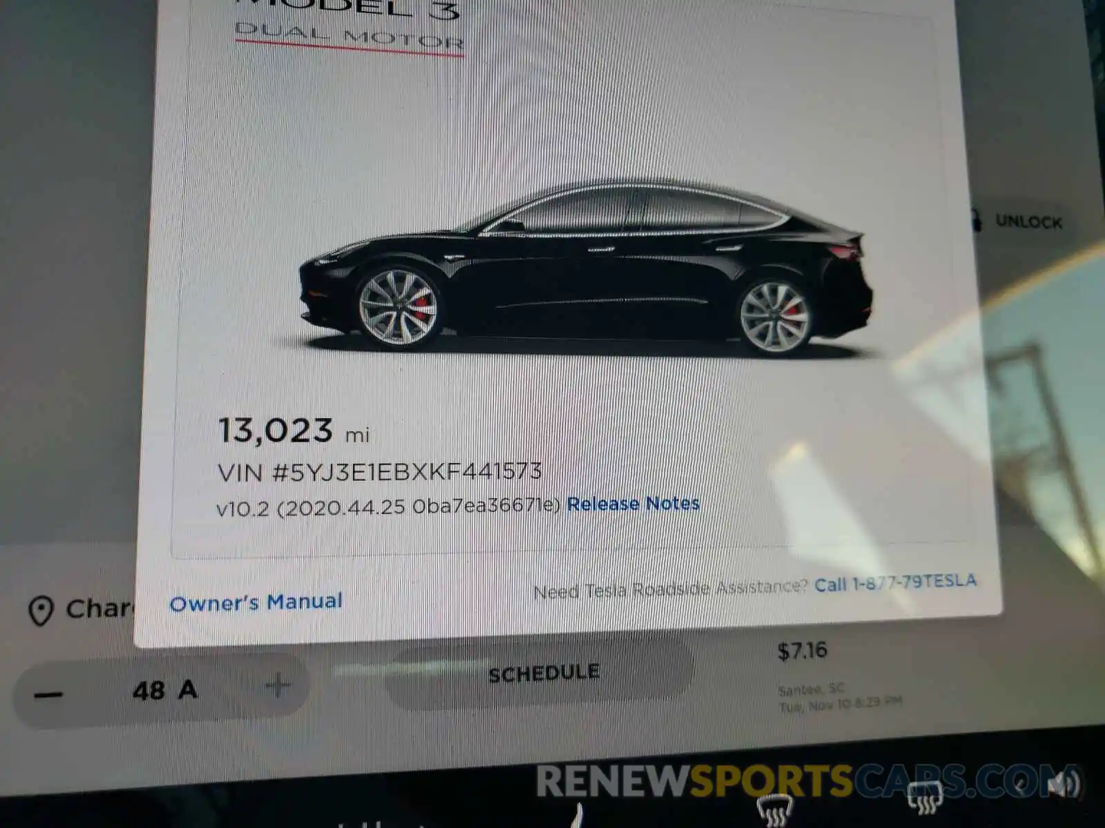 8 Фотография поврежденного автомобиля 5YJ3E1EBXKF441573 TESLA MODEL 3 2019