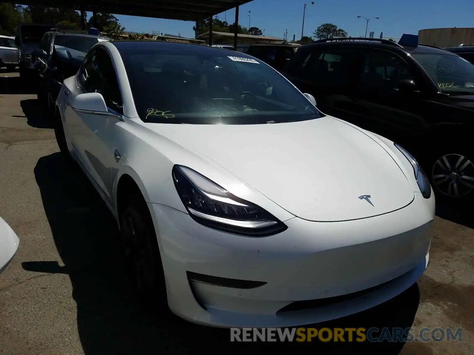 1 Photograph of a damaged car 5YJ3E1EBXKF451911 TESLA MODEL 3 2019