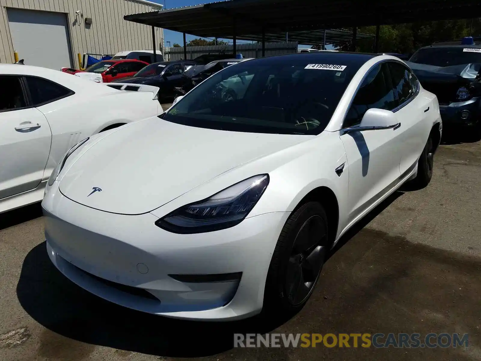 2 Photograph of a damaged car 5YJ3E1EBXKF451911 TESLA MODEL 3 2019