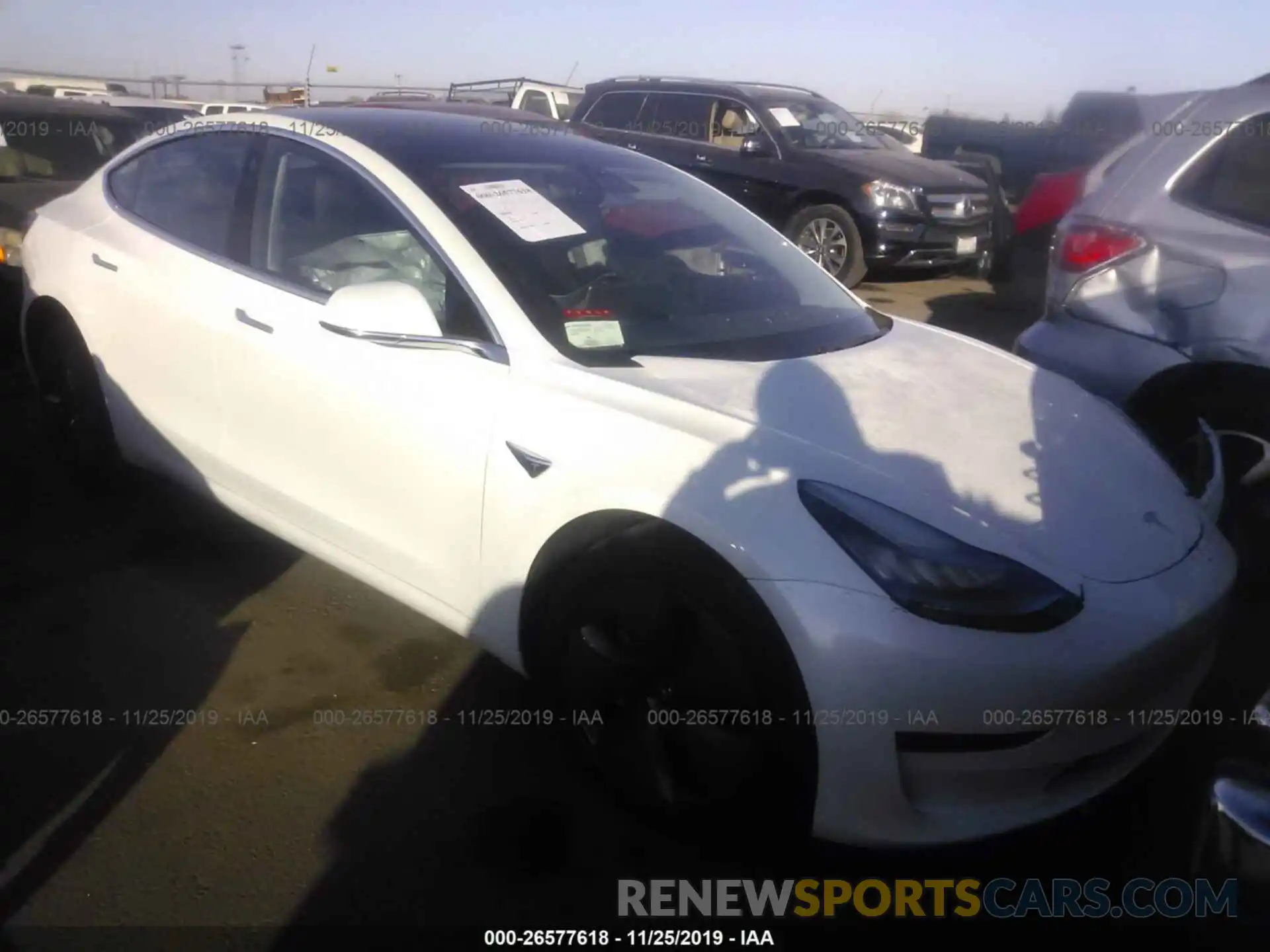 1 Photograph of a damaged car 5YJ3E1EBXKF453125 TESLA MODEL 3 2019