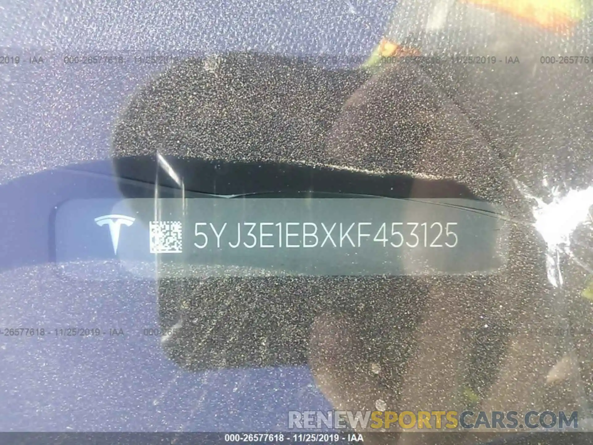 9 Фотография поврежденного автомобиля 5YJ3E1EBXKF453125 TESLA MODEL 3 2019