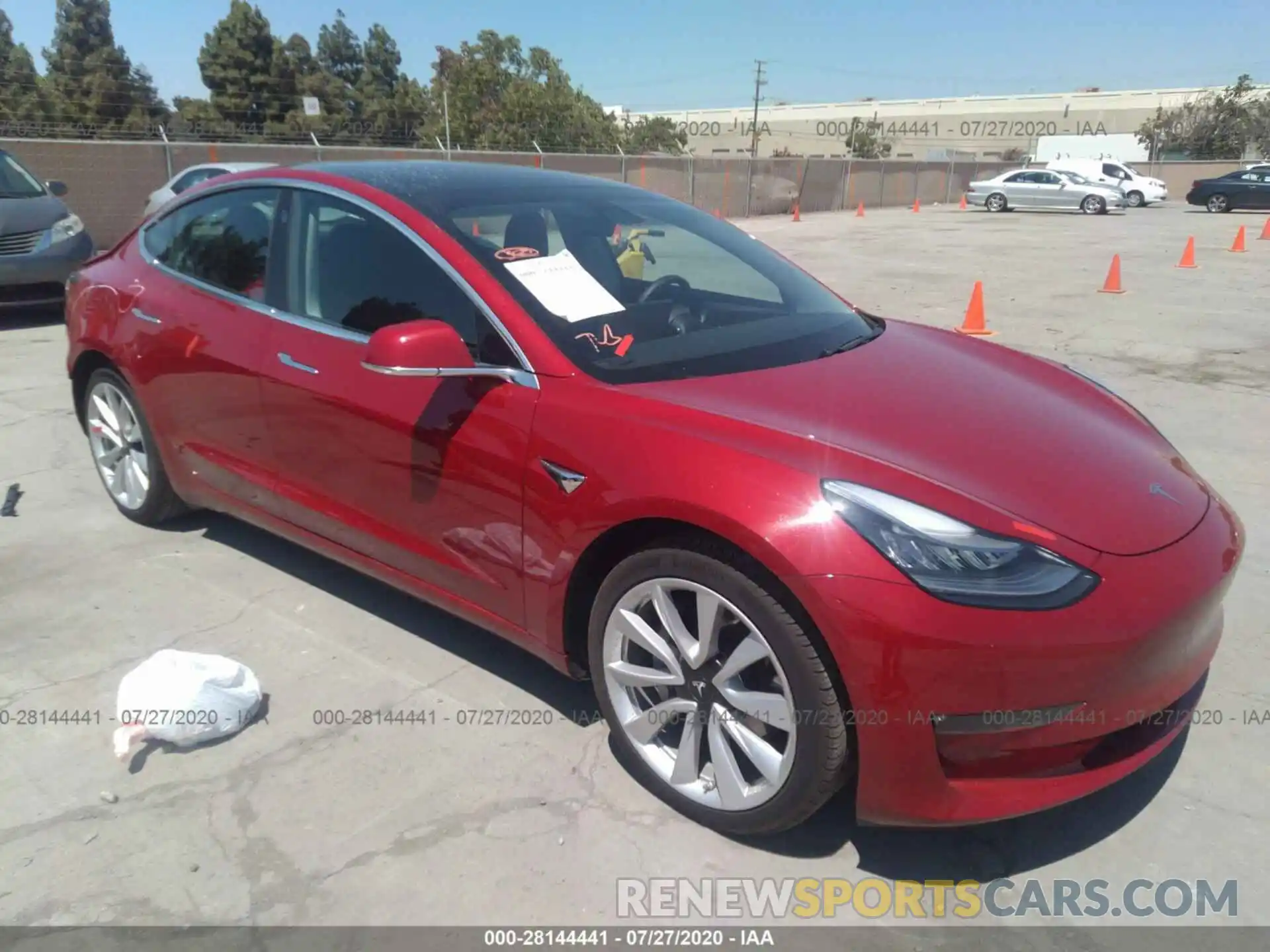 1 Photograph of a damaged car 5YJ3E1EBXKF453741 TESLA MODEL 3 2019