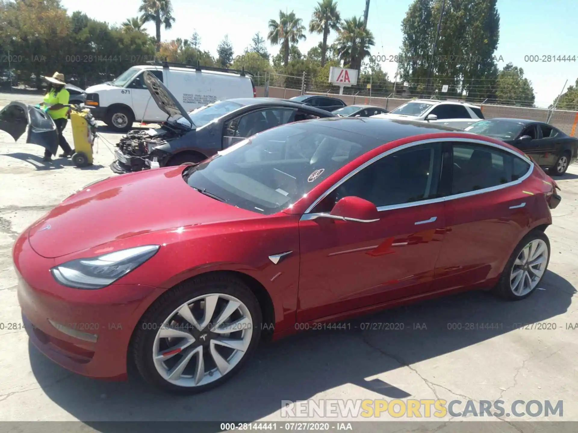 2 Photograph of a damaged car 5YJ3E1EBXKF453741 TESLA MODEL 3 2019