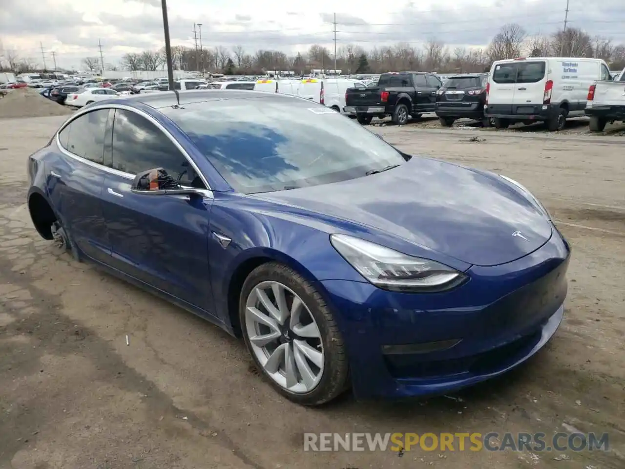 1 Photograph of a damaged car 5YJ3E1EBXKF453920 TESLA MODEL 3 2019