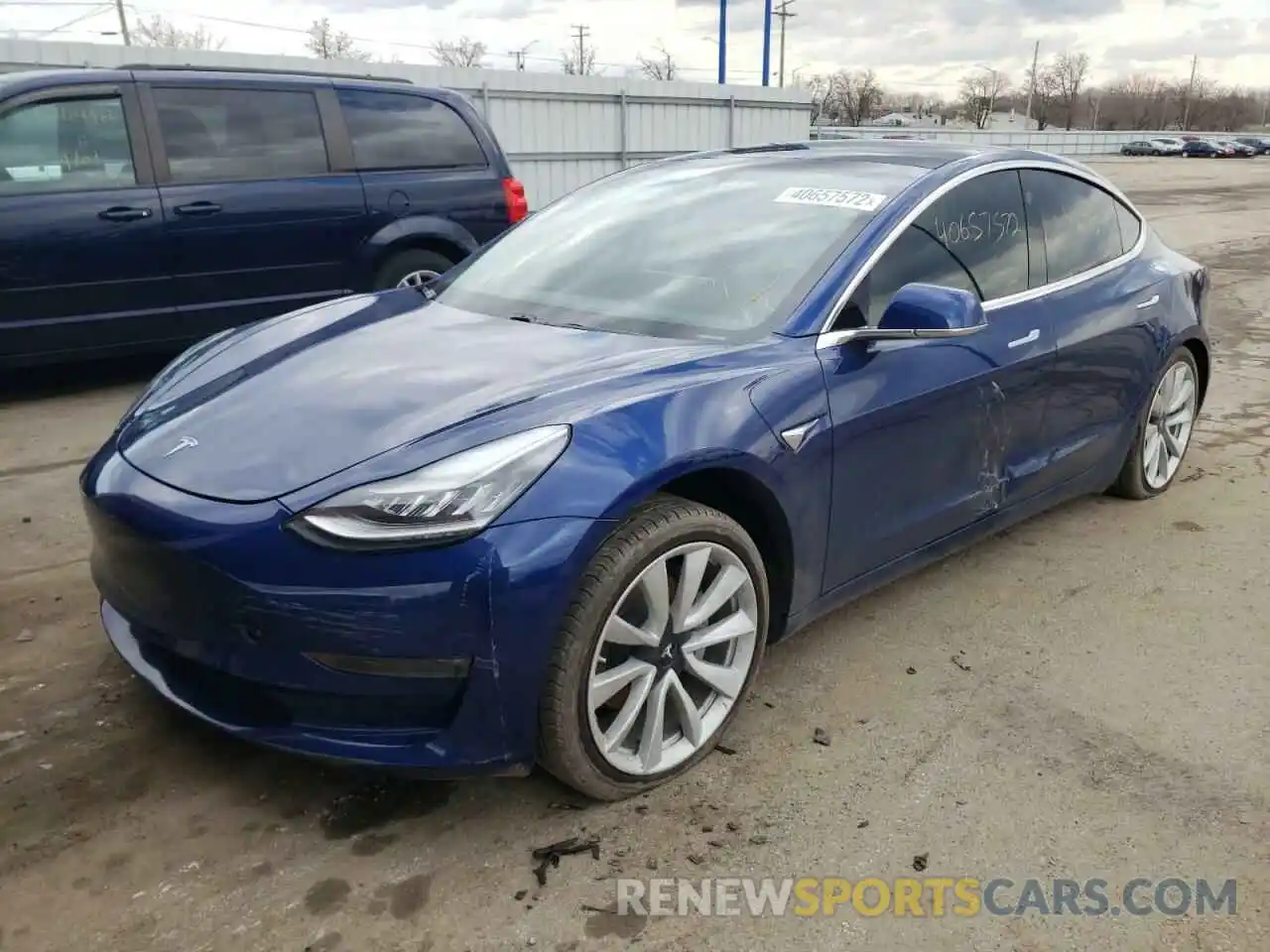 2 Photograph of a damaged car 5YJ3E1EBXKF453920 TESLA MODEL 3 2019