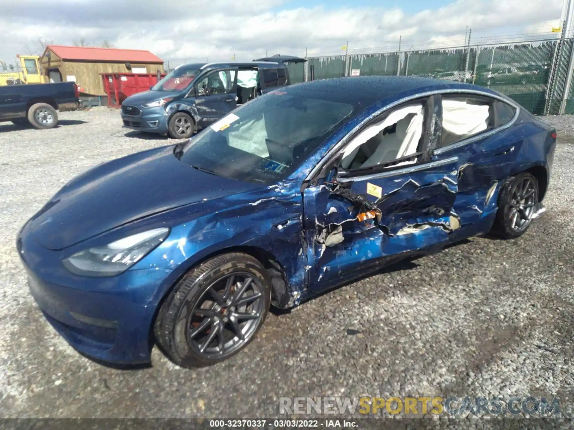 2 Photograph of a damaged car 5YJ3E1EBXKF454338 TESLA MODEL 3 2019