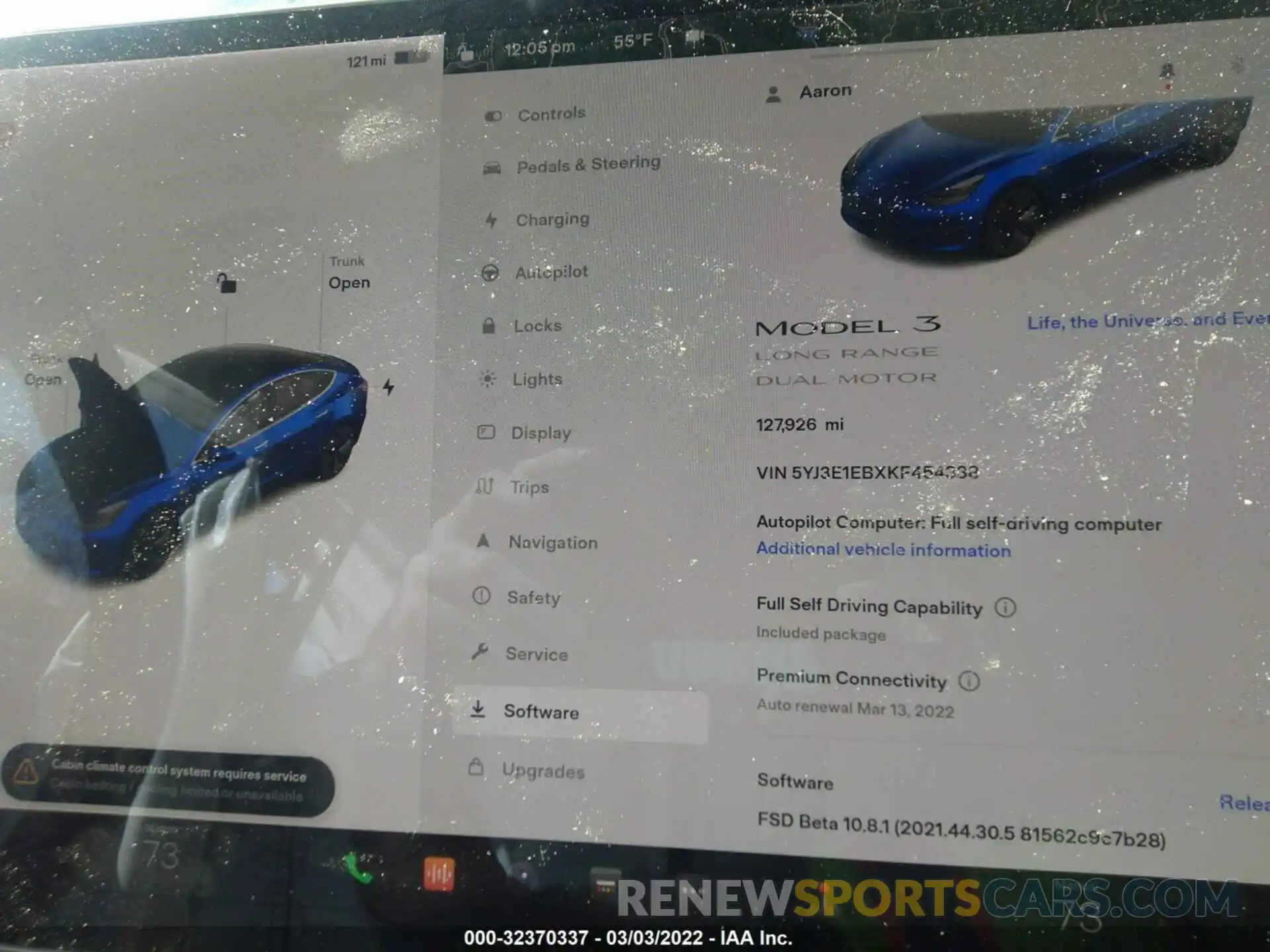 7 Photograph of a damaged car 5YJ3E1EBXKF454338 TESLA MODEL 3 2019