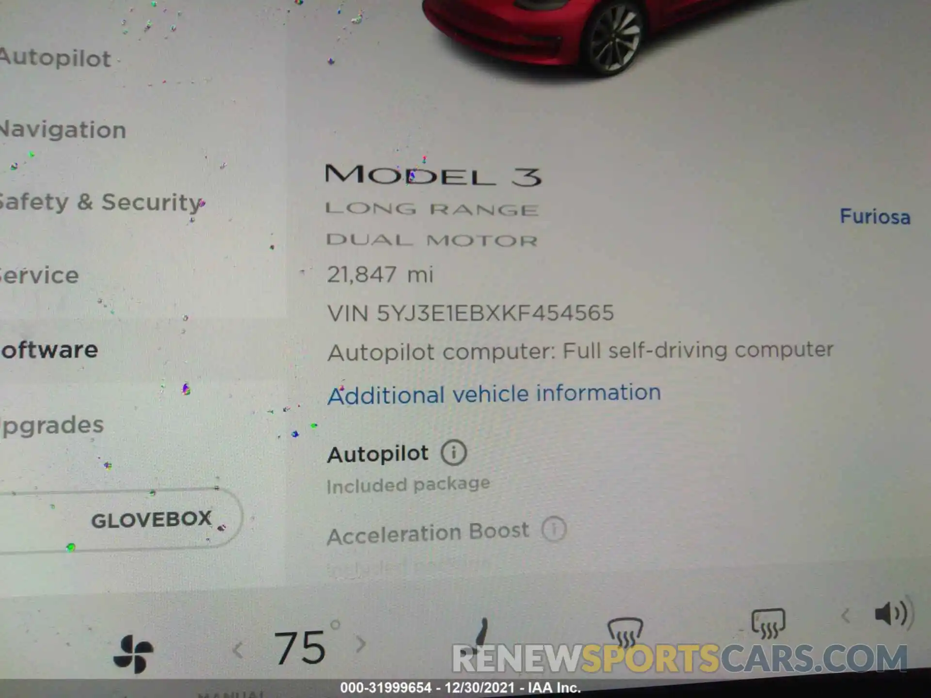 9 Photograph of a damaged car 5YJ3E1EBXKF454565 TESLA MODEL 3 2019