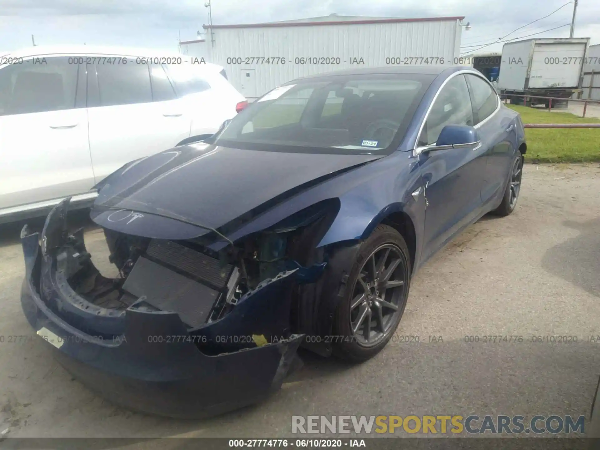 2 Photograph of a damaged car 5YJ3E1EBXKF464934 TESLA MODEL 3 2019