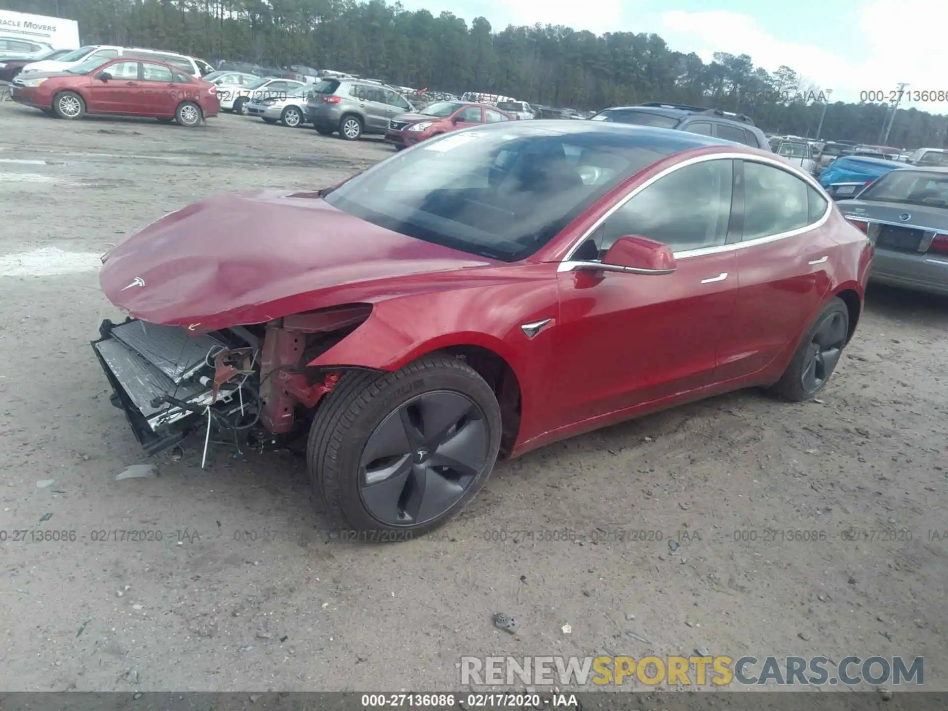 2 Photograph of a damaged car 5YJ3E1EBXKF469146 TESLA MODEL 3 2019