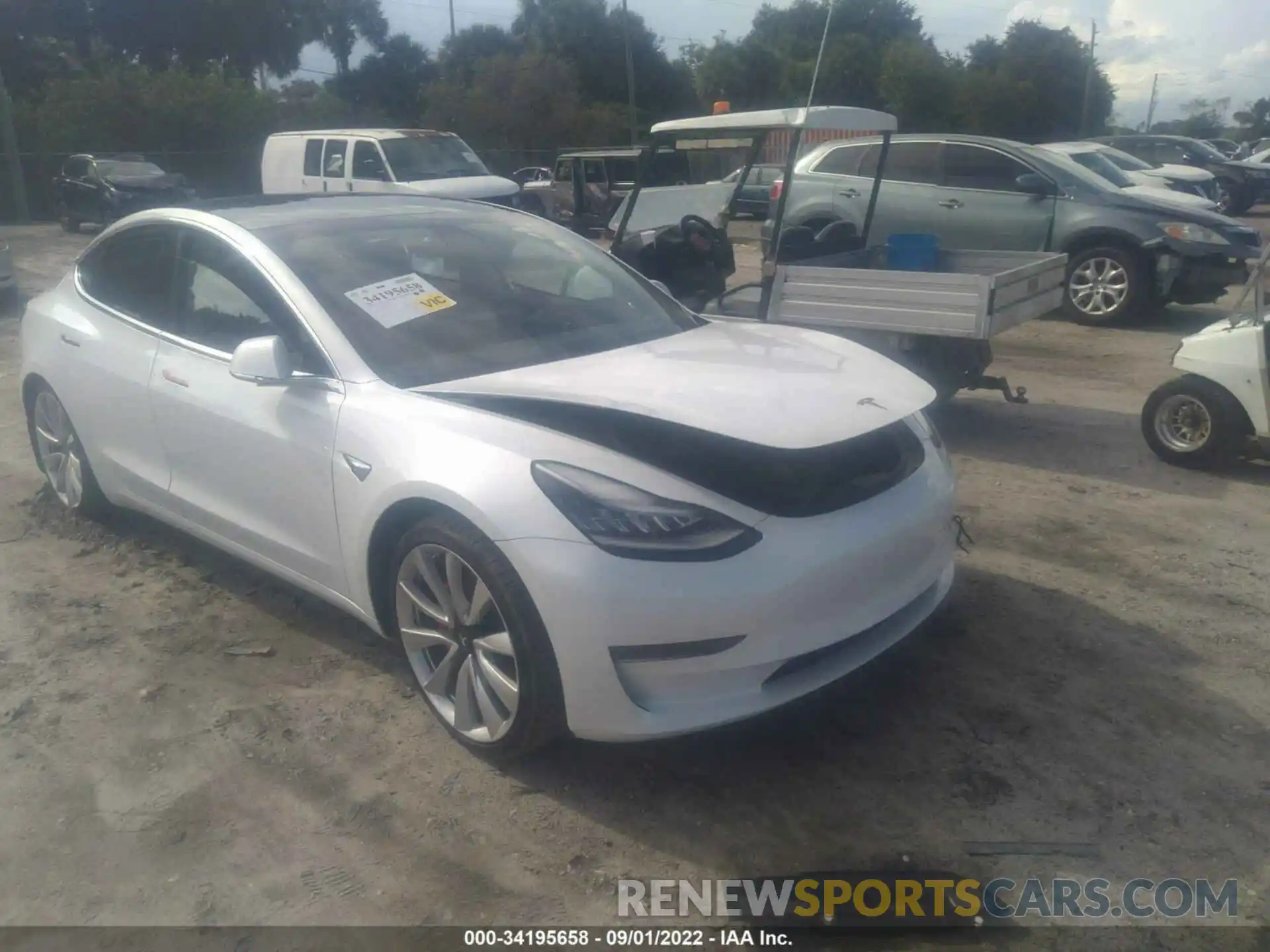 1 Photograph of a damaged car 5YJ3E1EBXKF487176 TESLA MODEL 3 2019