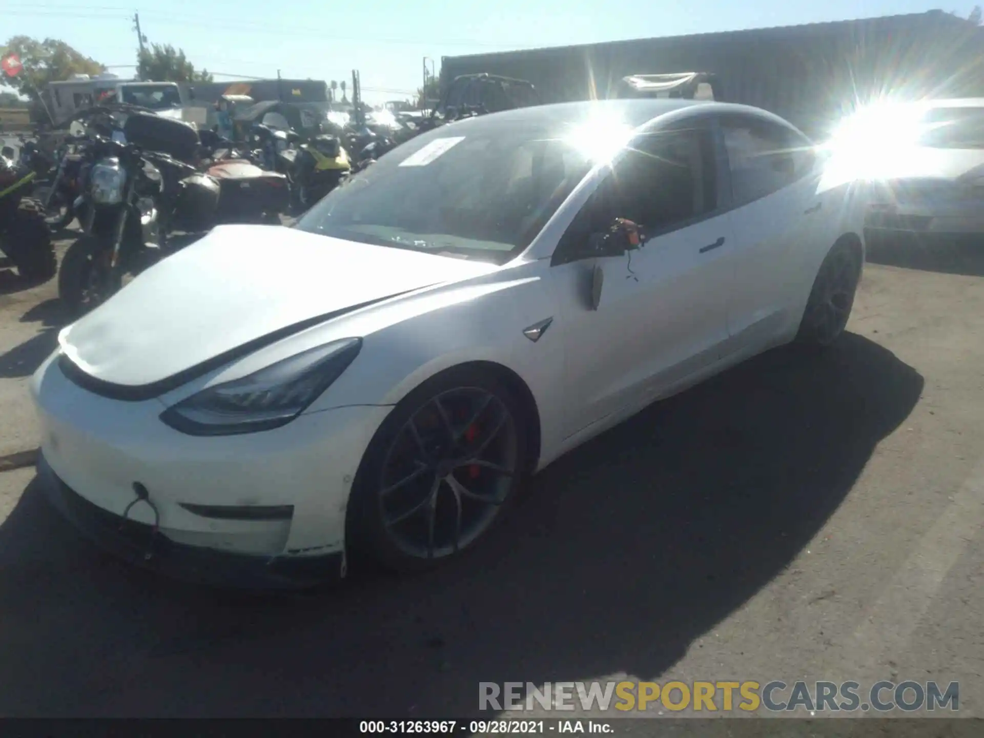 2 Photograph of a damaged car 5YJ3E1EBXKF487212 TESLA MODEL 3 2019