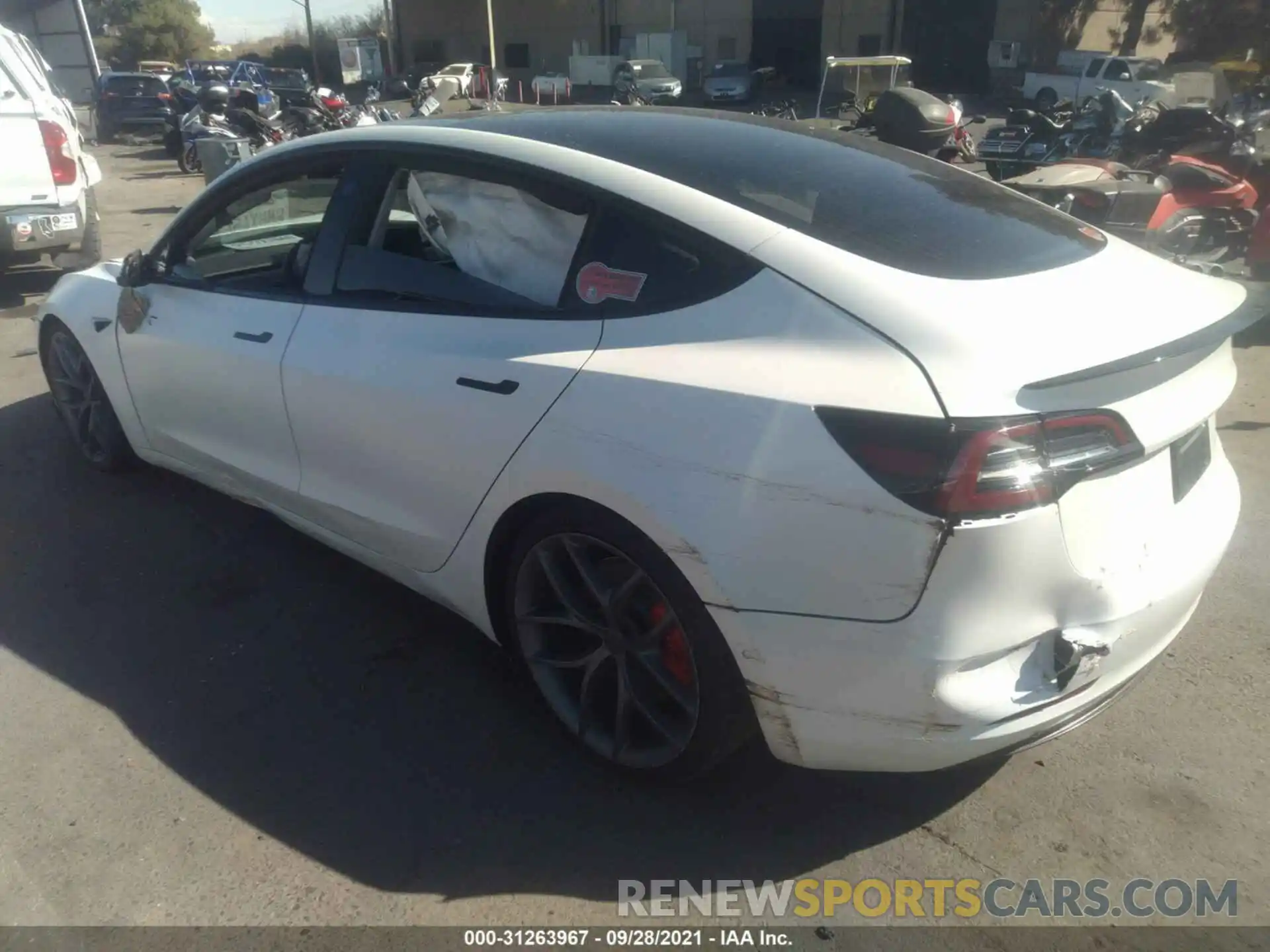 3 Photograph of a damaged car 5YJ3E1EBXKF487212 TESLA MODEL 3 2019