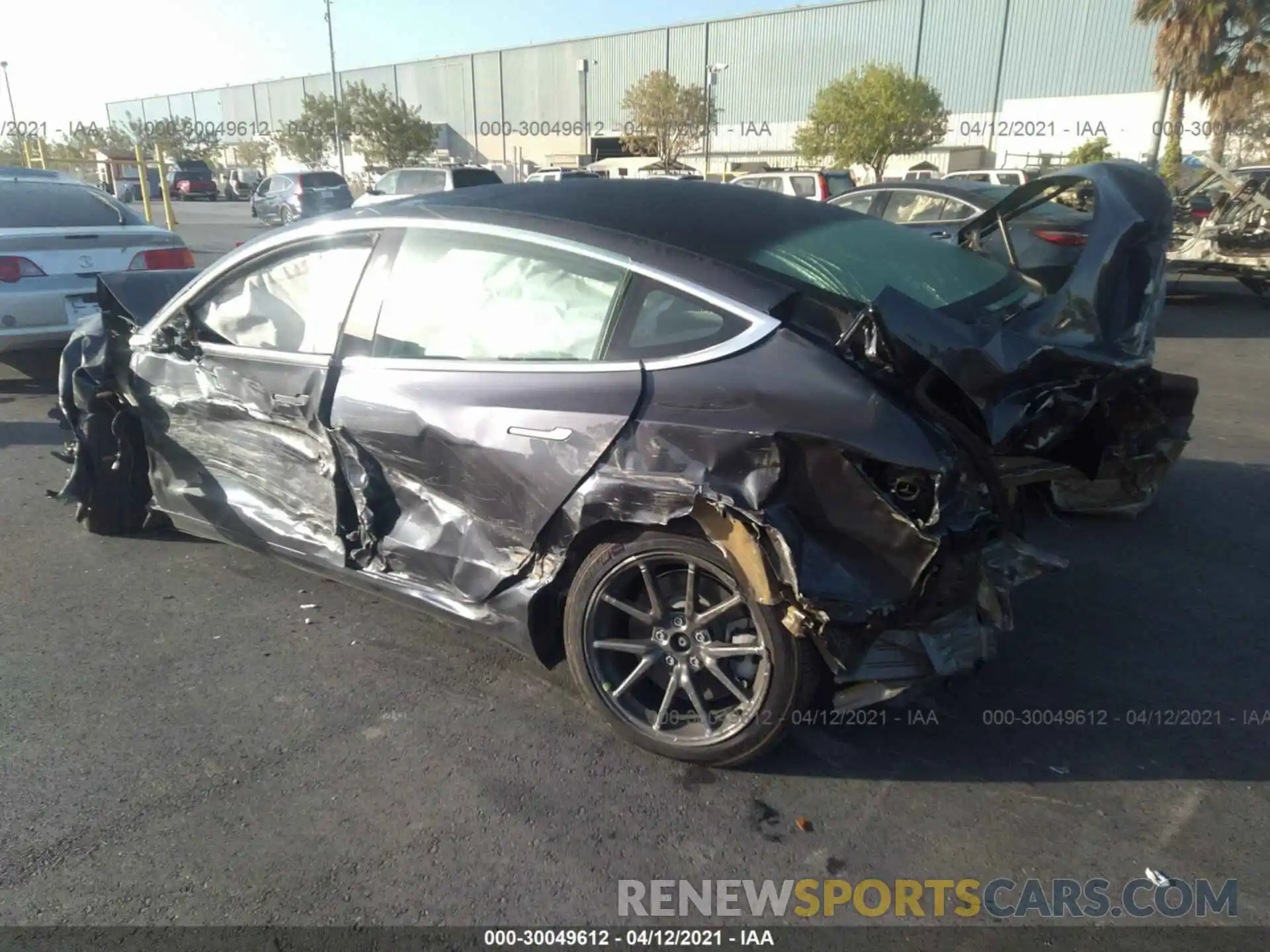 3 Photograph of a damaged car 5YJ3E1EBXKF492894 TESLA MODEL 3 2019