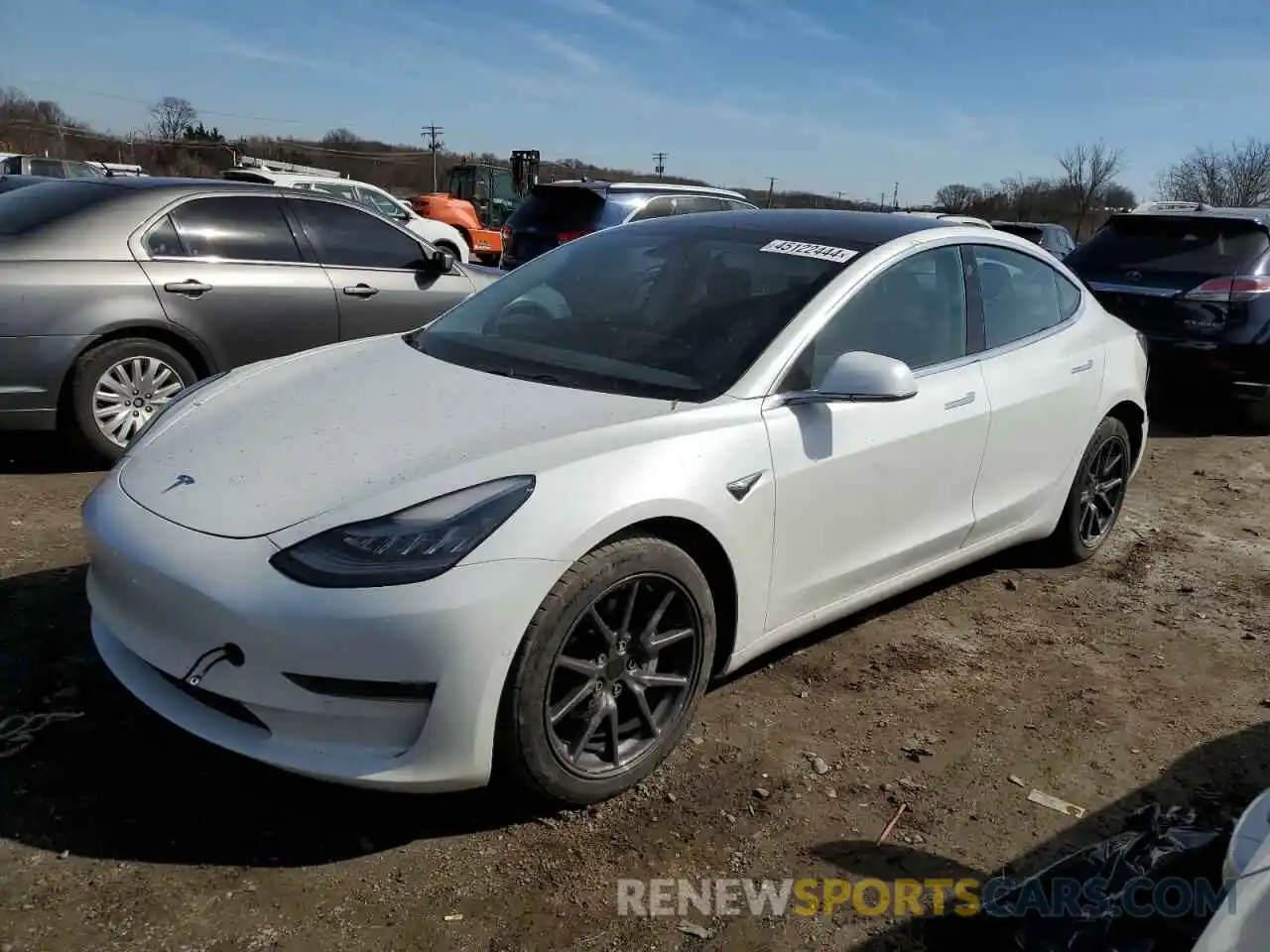 1 Photograph of a damaged car 5YJ3E1EBXKF493480 TESLA MODEL 3 2019