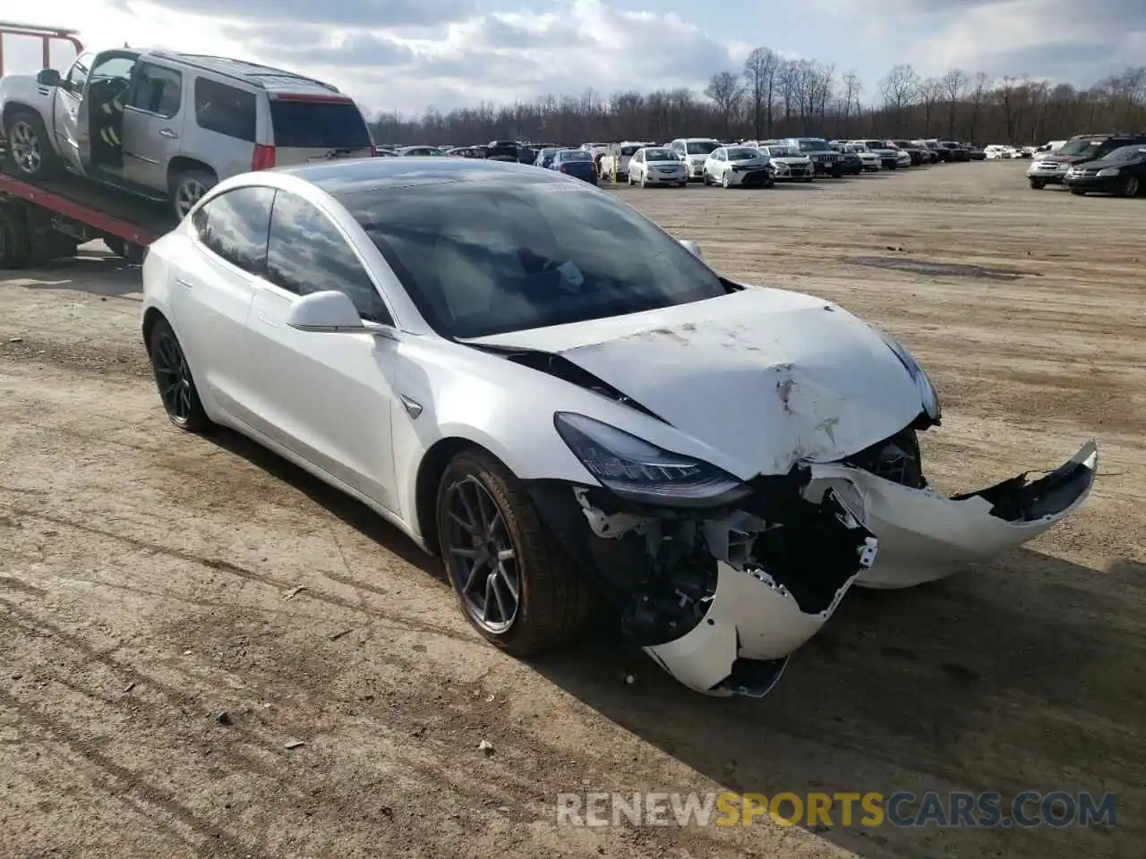 1 Photograph of a damaged car 5YJ3E1EBXKF494421 TESLA MODEL 3 2019