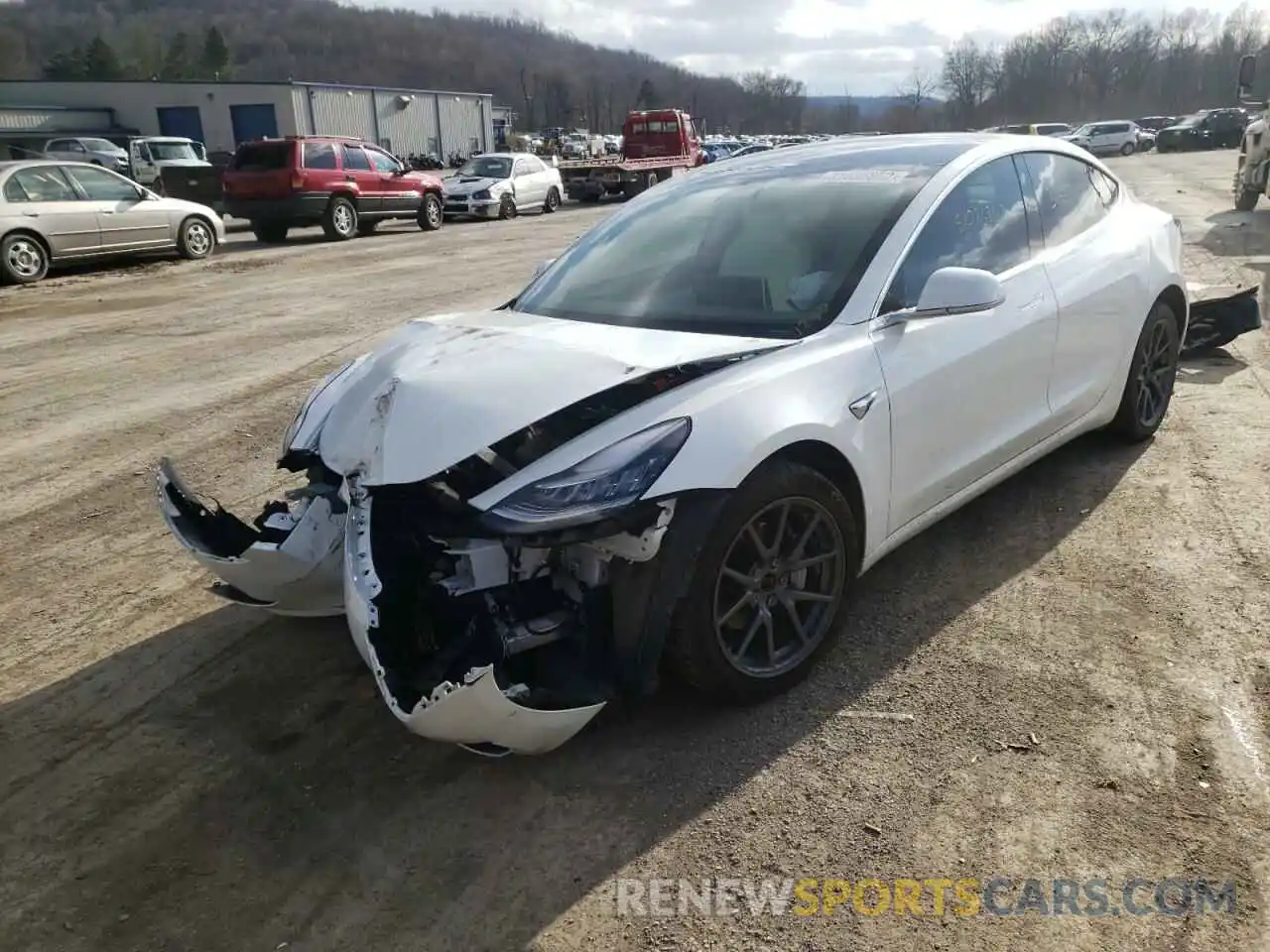 2 Photograph of a damaged car 5YJ3E1EBXKF494421 TESLA MODEL 3 2019