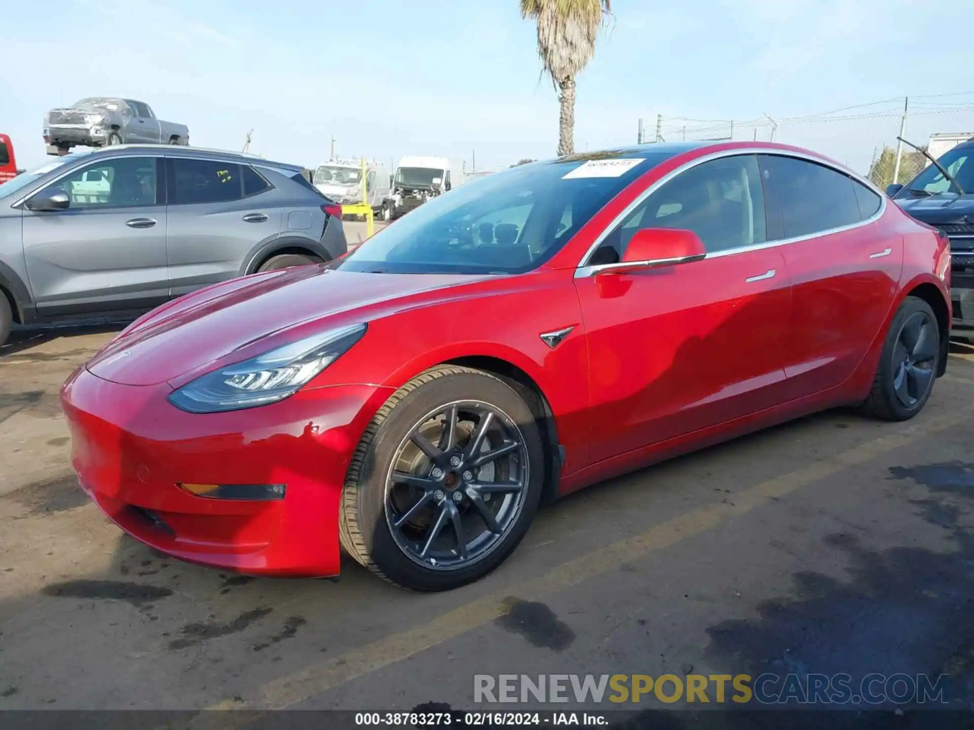 2 Photograph of a damaged car 5YJ3E1EBXKF496766 TESLA MODEL 3 2019