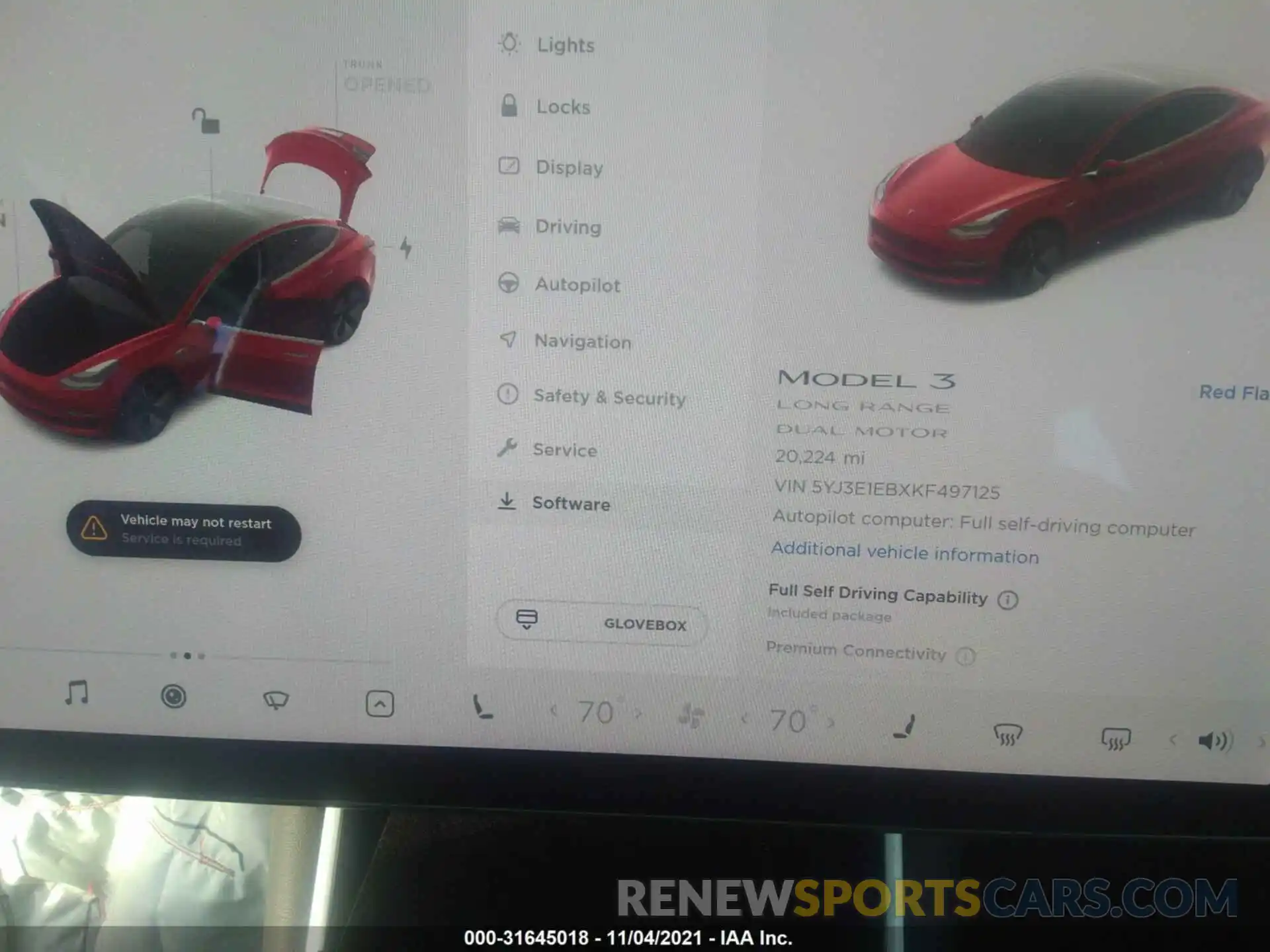 7 Photograph of a damaged car 5YJ3E1EBXKF497125 TESLA MODEL 3 2019