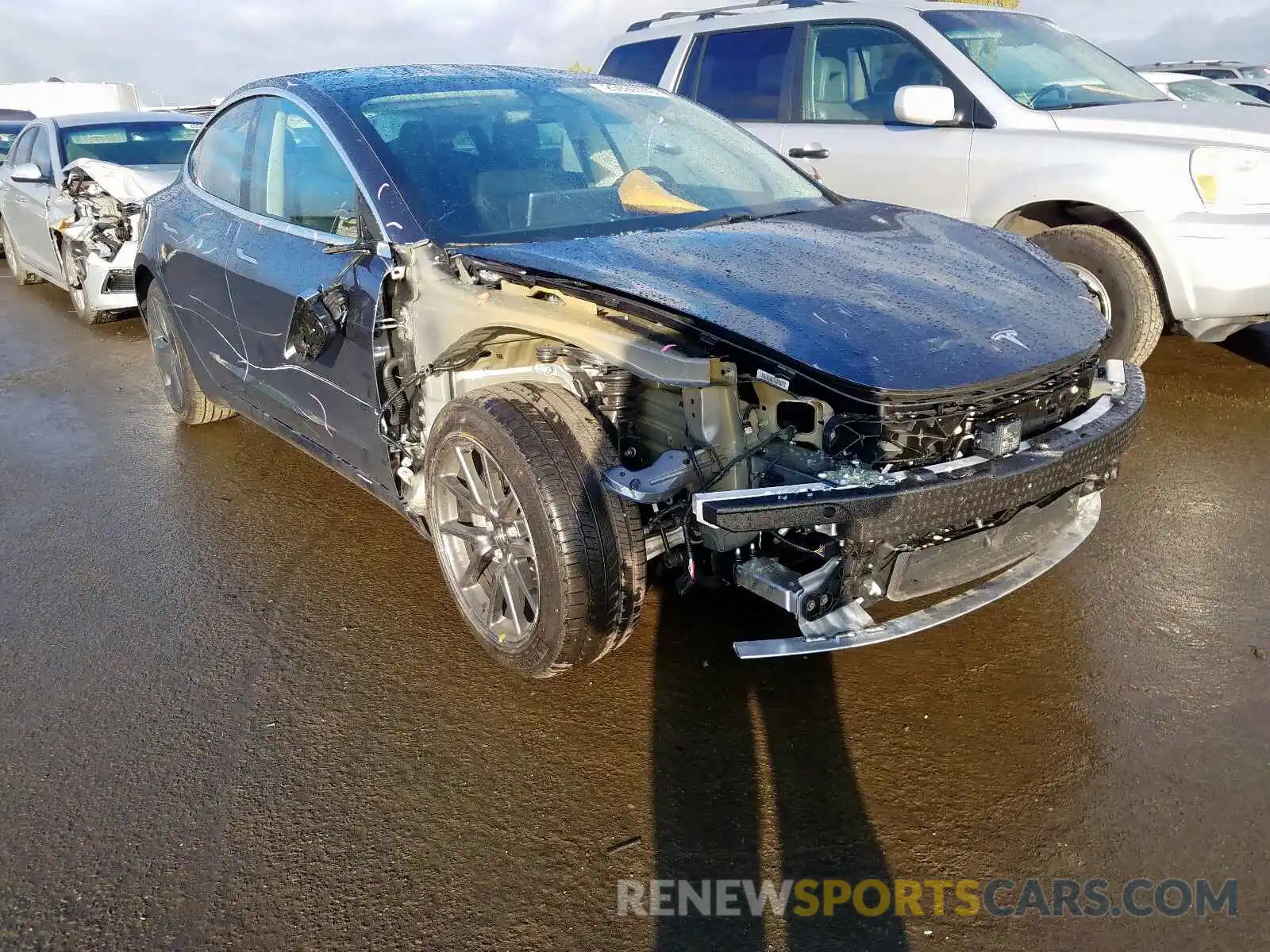 1 Photograph of a damaged car 5YJ3E1EBXKF510228 TESLA MODEL 3 2019