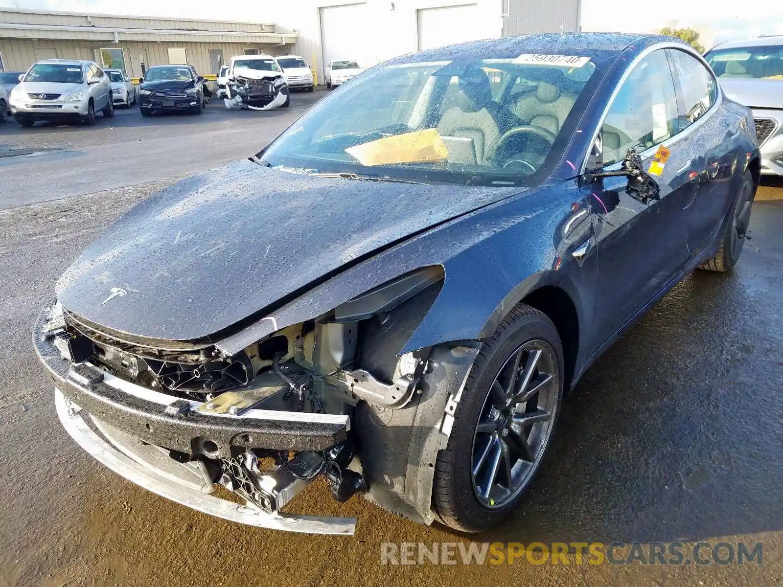 2 Photograph of a damaged car 5YJ3E1EBXKF510228 TESLA MODEL 3 2019