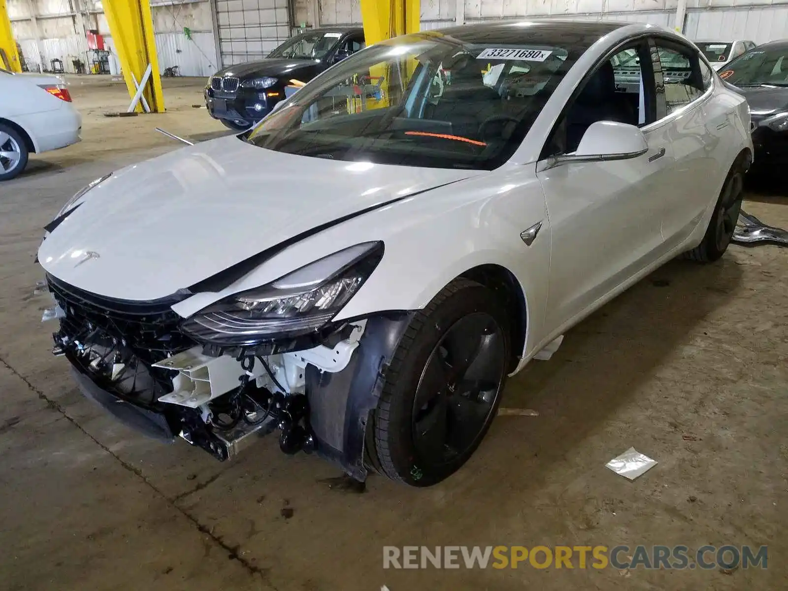 2 Photograph of a damaged car 5YJ3E1EBXKF511735 TESLA MODEL 3 2019