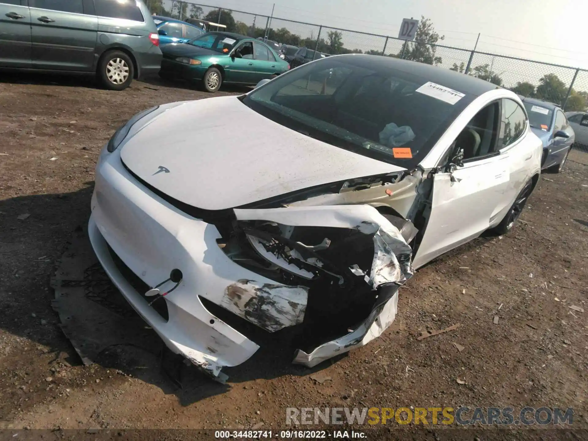 2 Photograph of a damaged car 5YJ3E1EBXKF511878 TESLA MODEL 3 2019