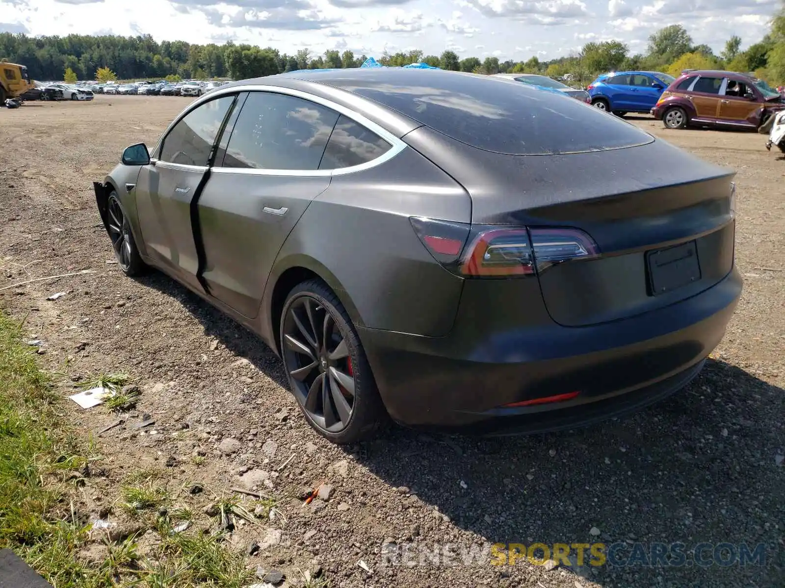 3 Photograph of a damaged car 5YJ3E1EBXKF513842 TESLA MODEL 3 2019